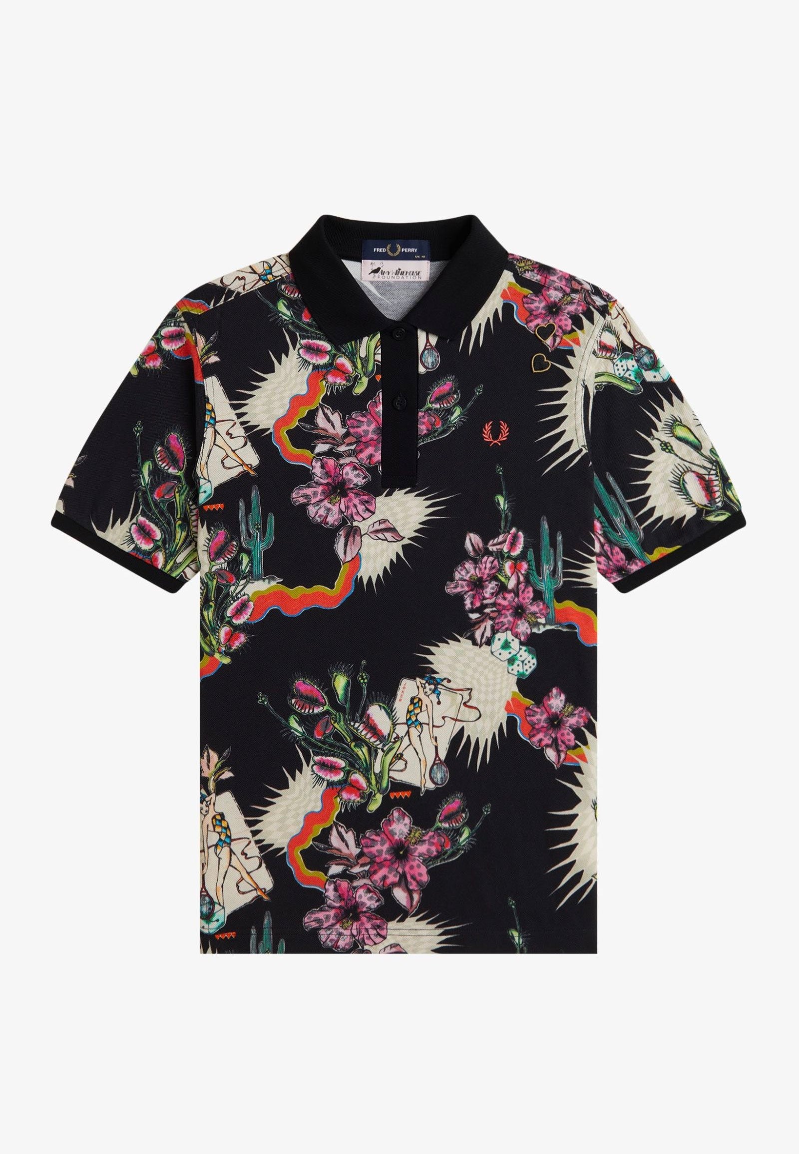 Fred Perry x Amy Winehouse - Printed Black - Polo | Women-Image