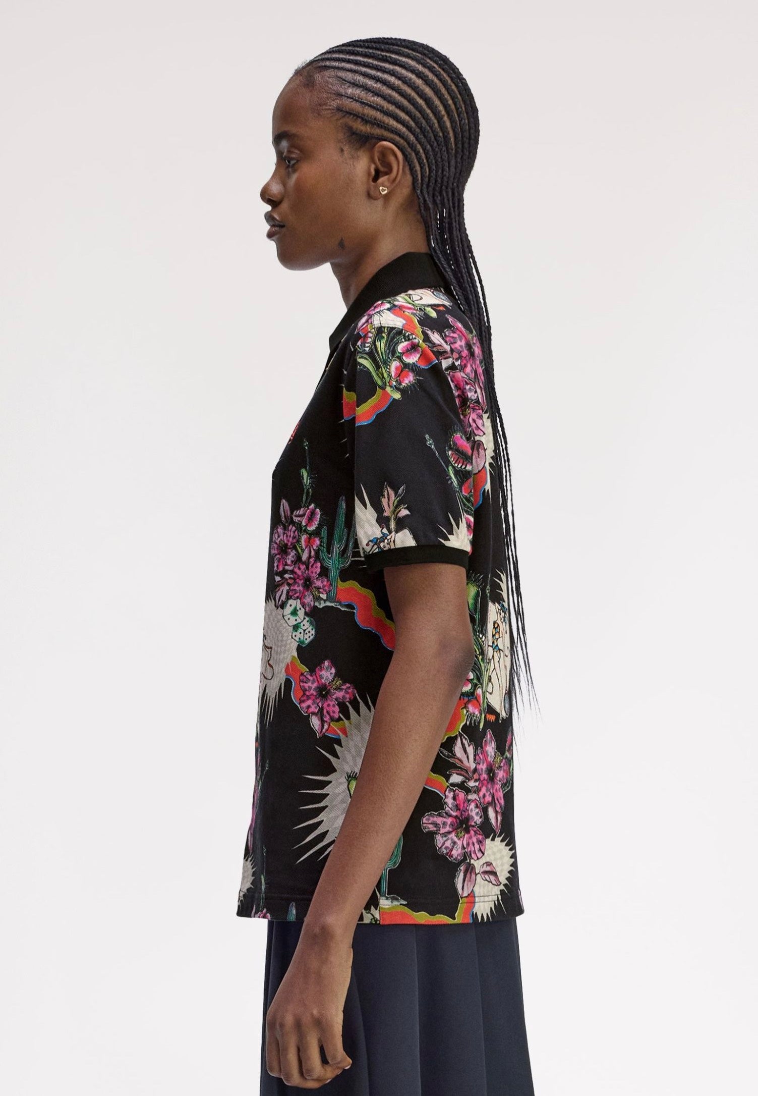 Fred Perry x Amy Winehouse - Printed Black - Polo | Women-Image