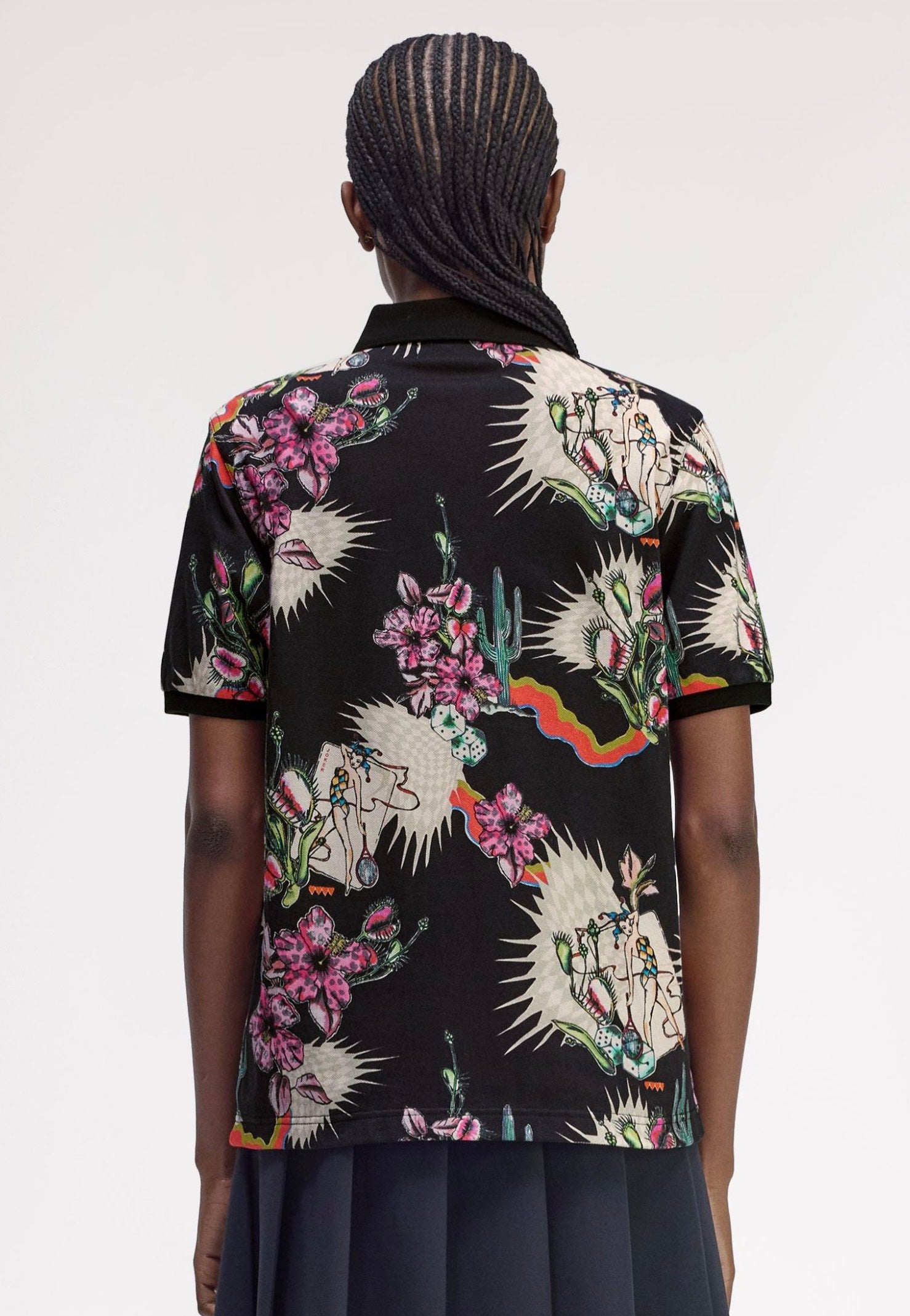 Fred Perry x Amy Winehouse - Printed Black - Polo | Women-Image