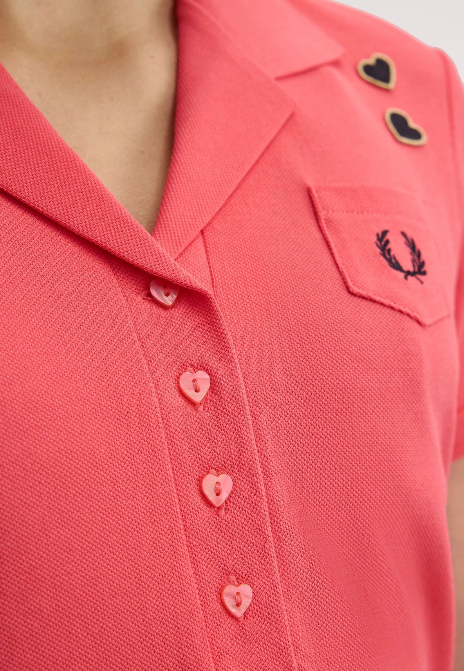 Fred Perry x Amy Winehouse - Pocket Detail Flamingo Tan - Polo | Women-Image