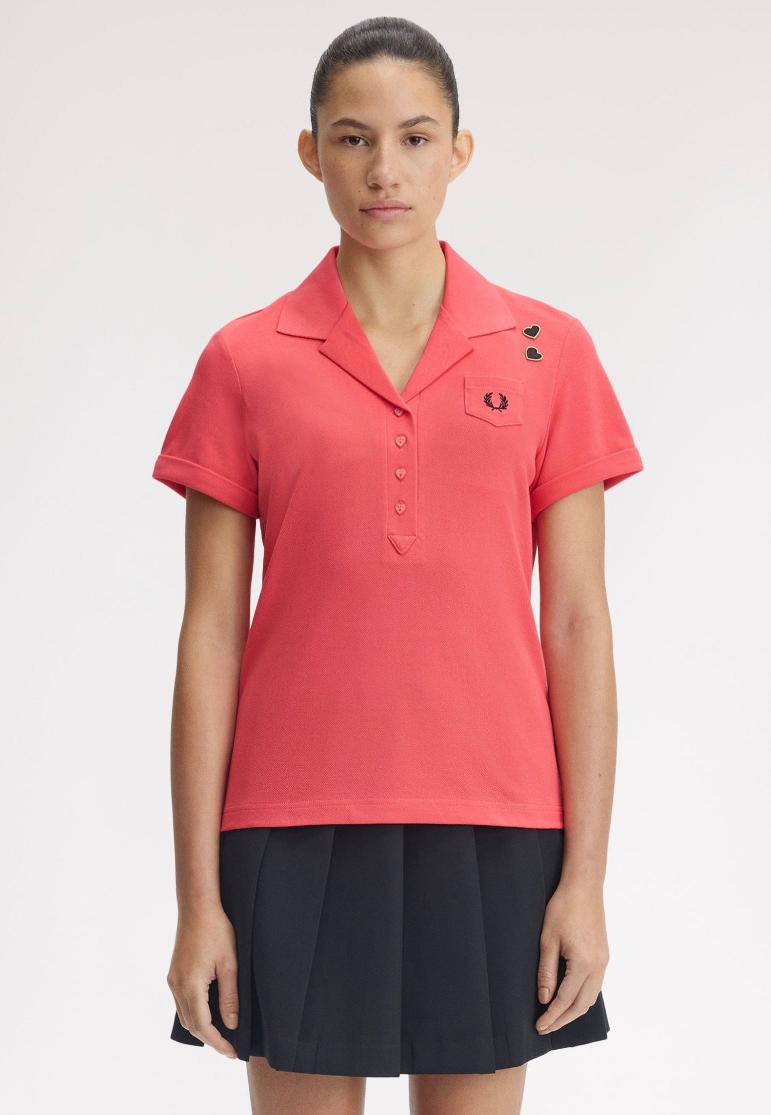 Fred Perry x Amy Winehouse - Pocket Detail Flamingo Tan - Polo | Women-Image
