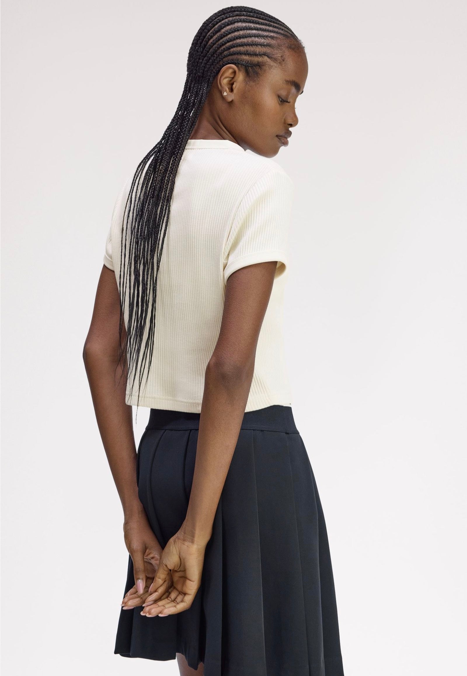 Fred Perry x Amy Winehouse - Ribbed Ecru - Top | Women-Image