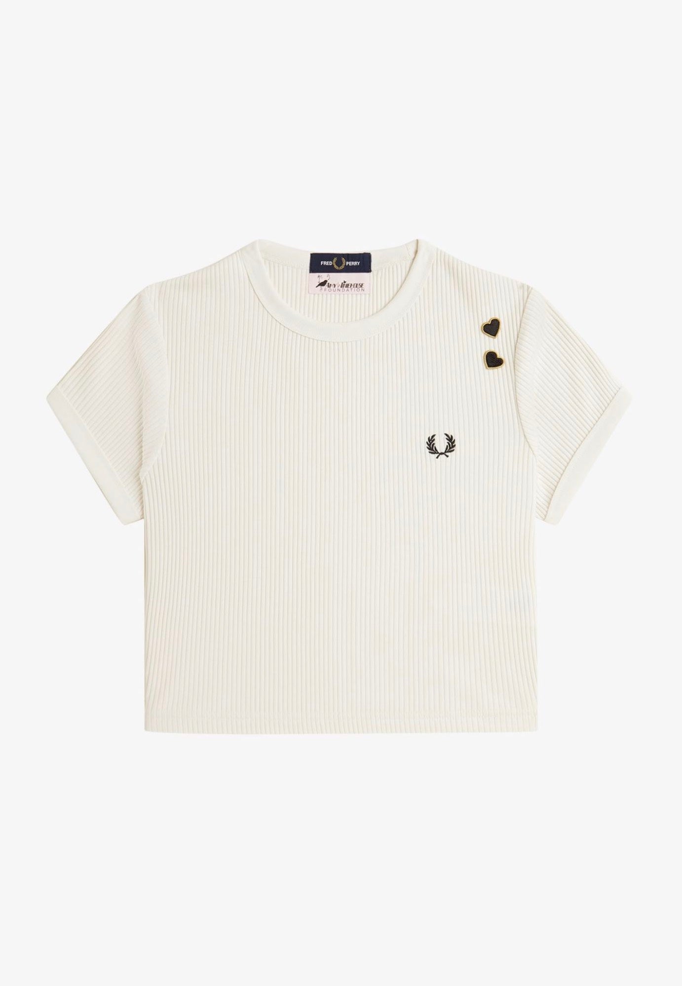 Fred Perry x Amy Winehouse - Ribbed Ecru - Top | Women-Image