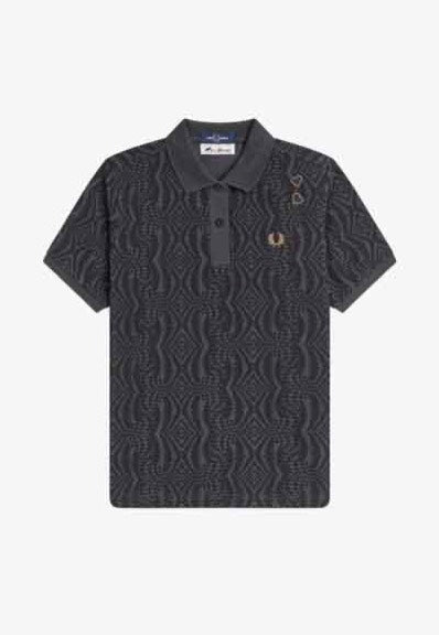 Fred Perry x Amy Winehouse - Printed Fred Perry Anchor Grey - Polo | Women-Image