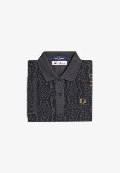 Fred Perry x Amy Winehouse - Printed Fred Perry Anchor Grey - Polo | Women-Image