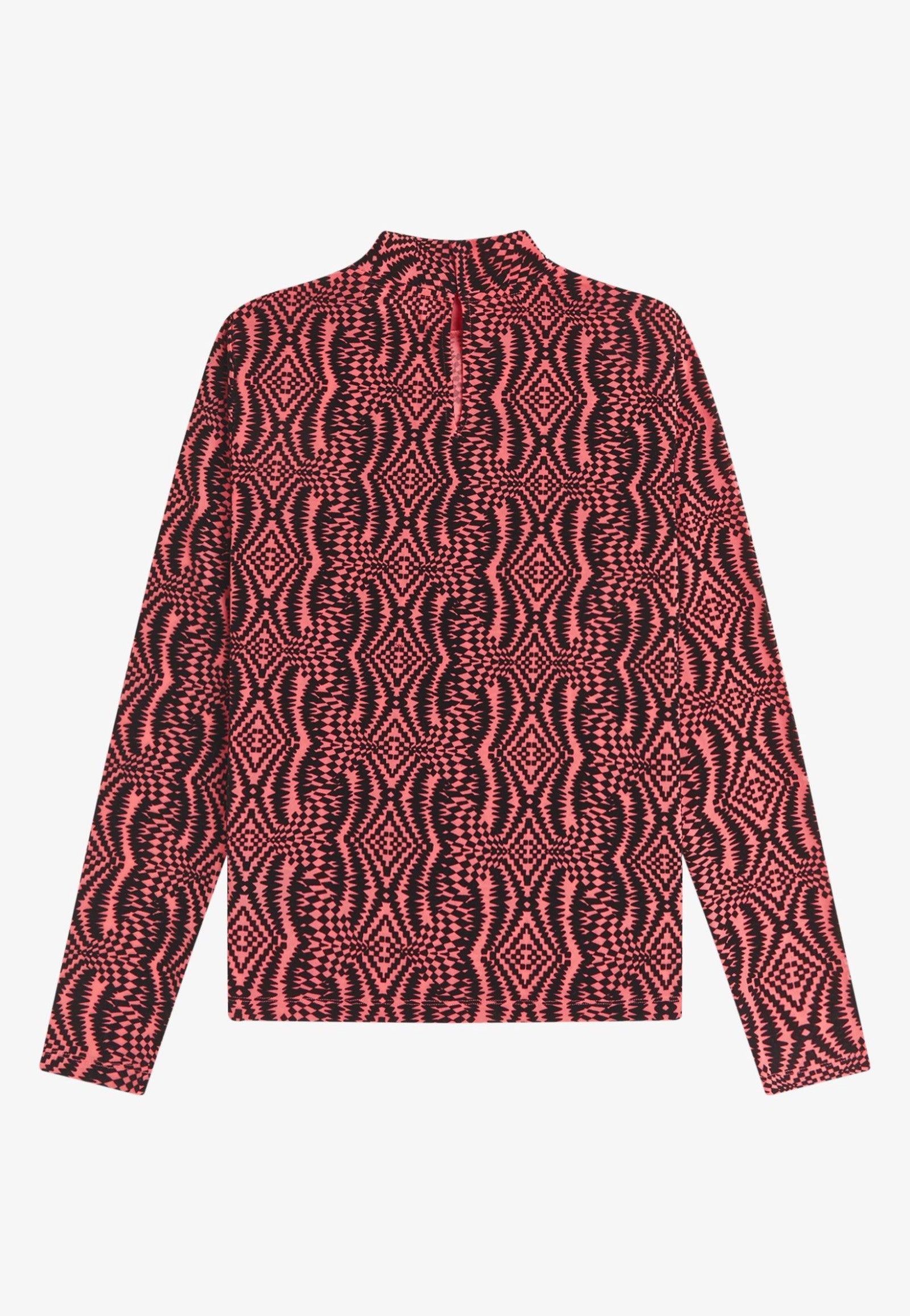 Fred Perry x Amy Winehouse - Flock Print Mesh Flamingo Tan - Top | Women-Image