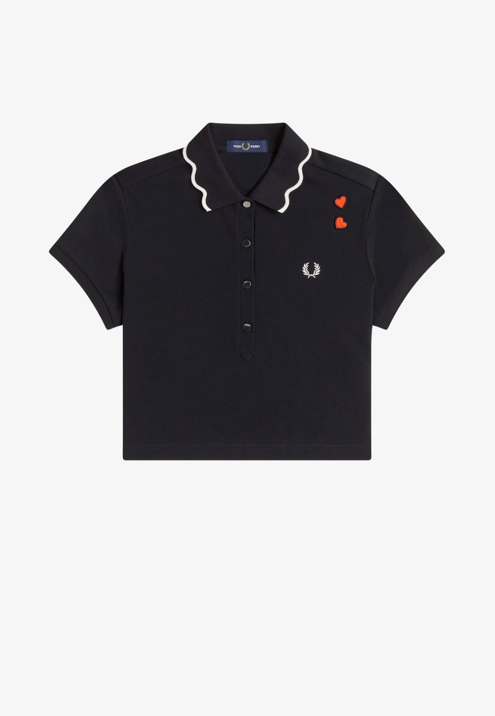 Fred Perry x Amy Winehouse - Scalloped Trim Black - Polo | Women-Image