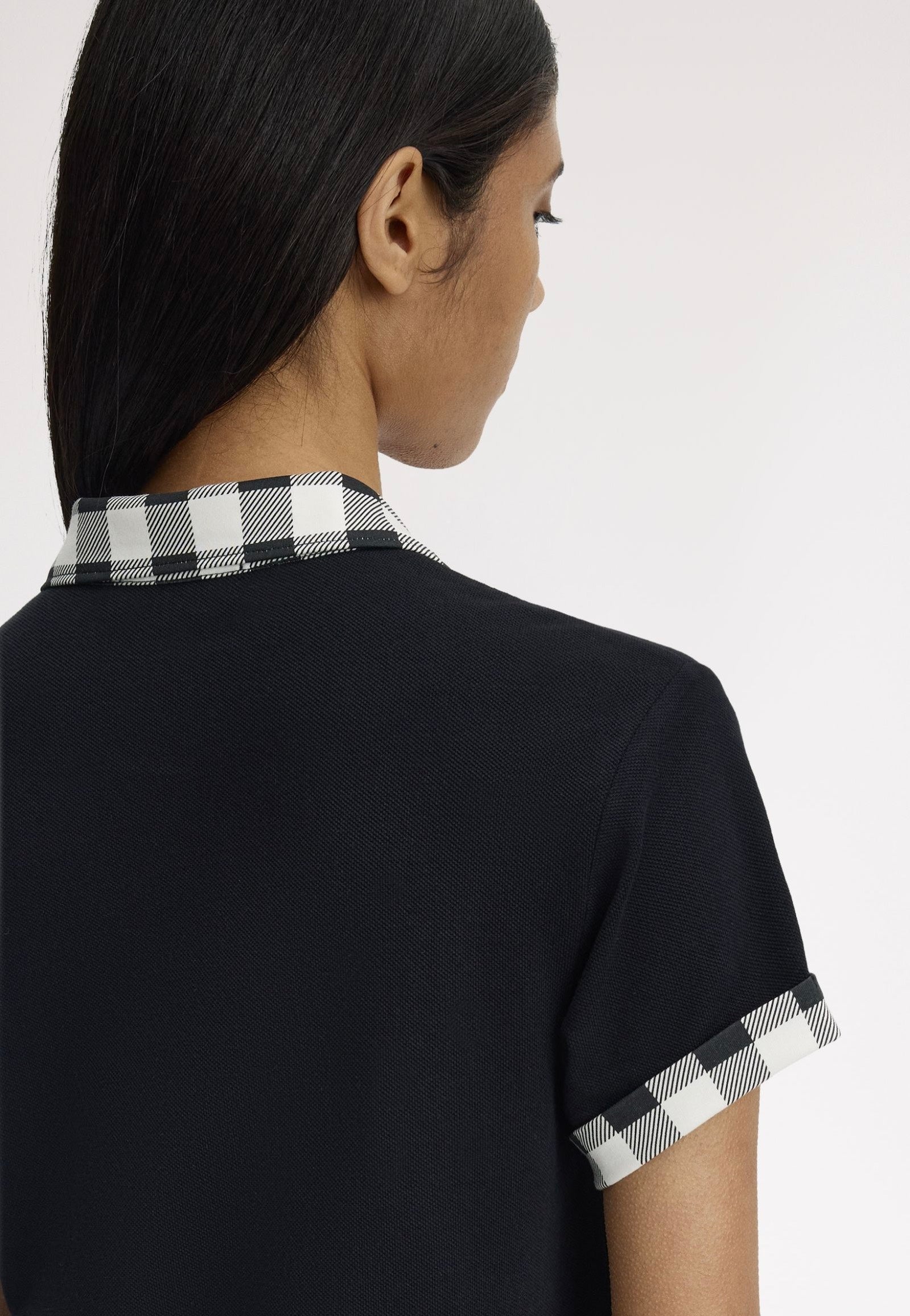 Fred Perry x Amy Winehouse - Printed Trim Black - Polo | Women-Image
