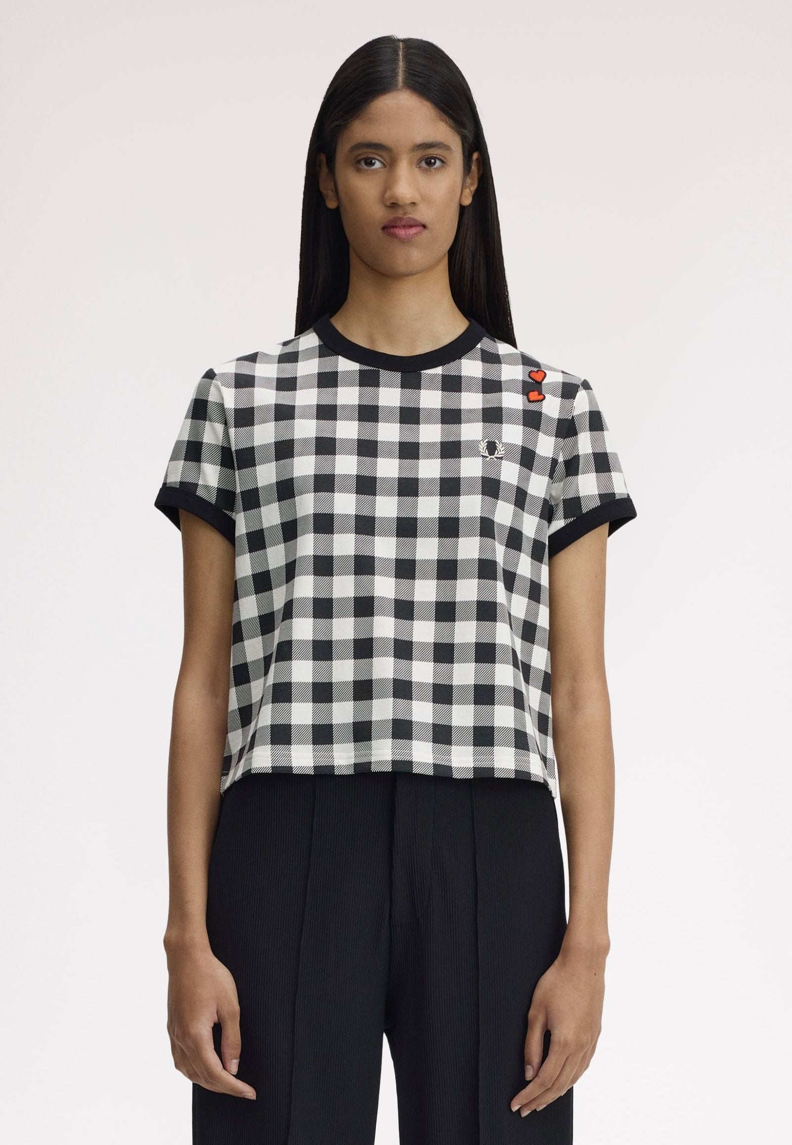 Fred Perry x Amy Winehouse - Printed Light Ecru - T-Shirt | Women-Image