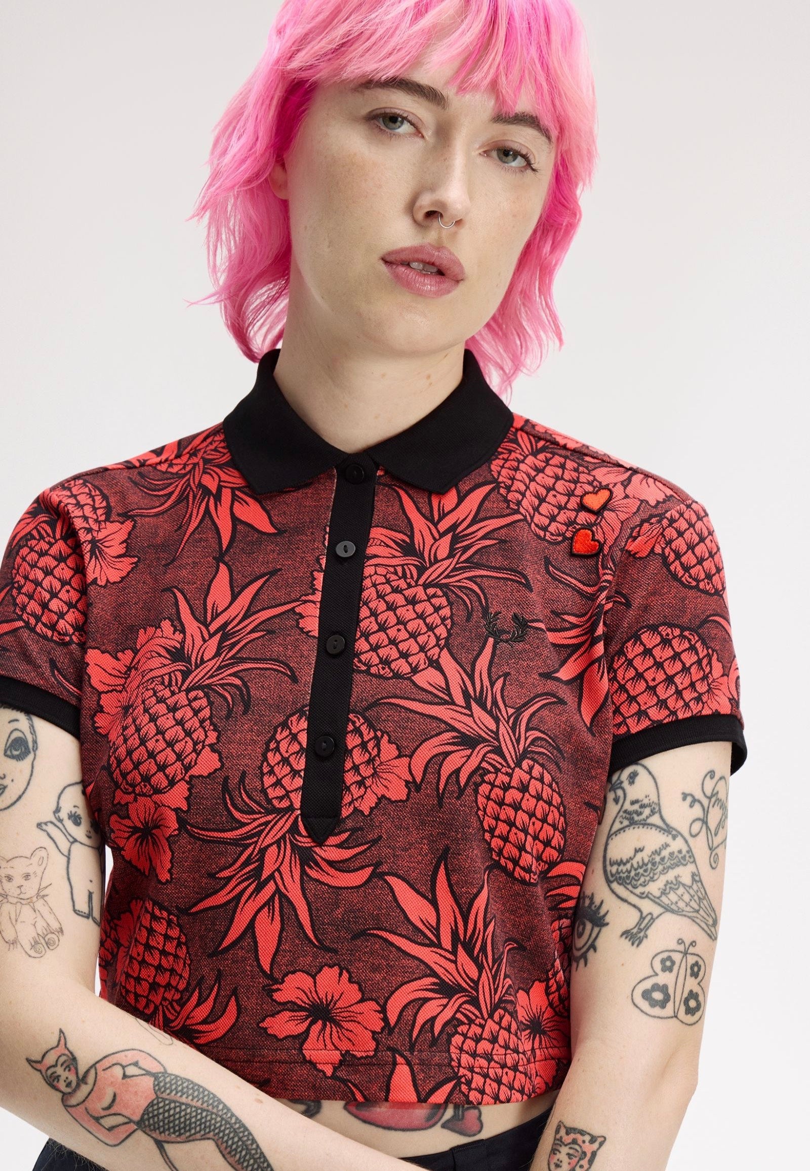 Fred Perry x Amy Winehouse - Printed Strawberry Cream - Polo | Women-Image