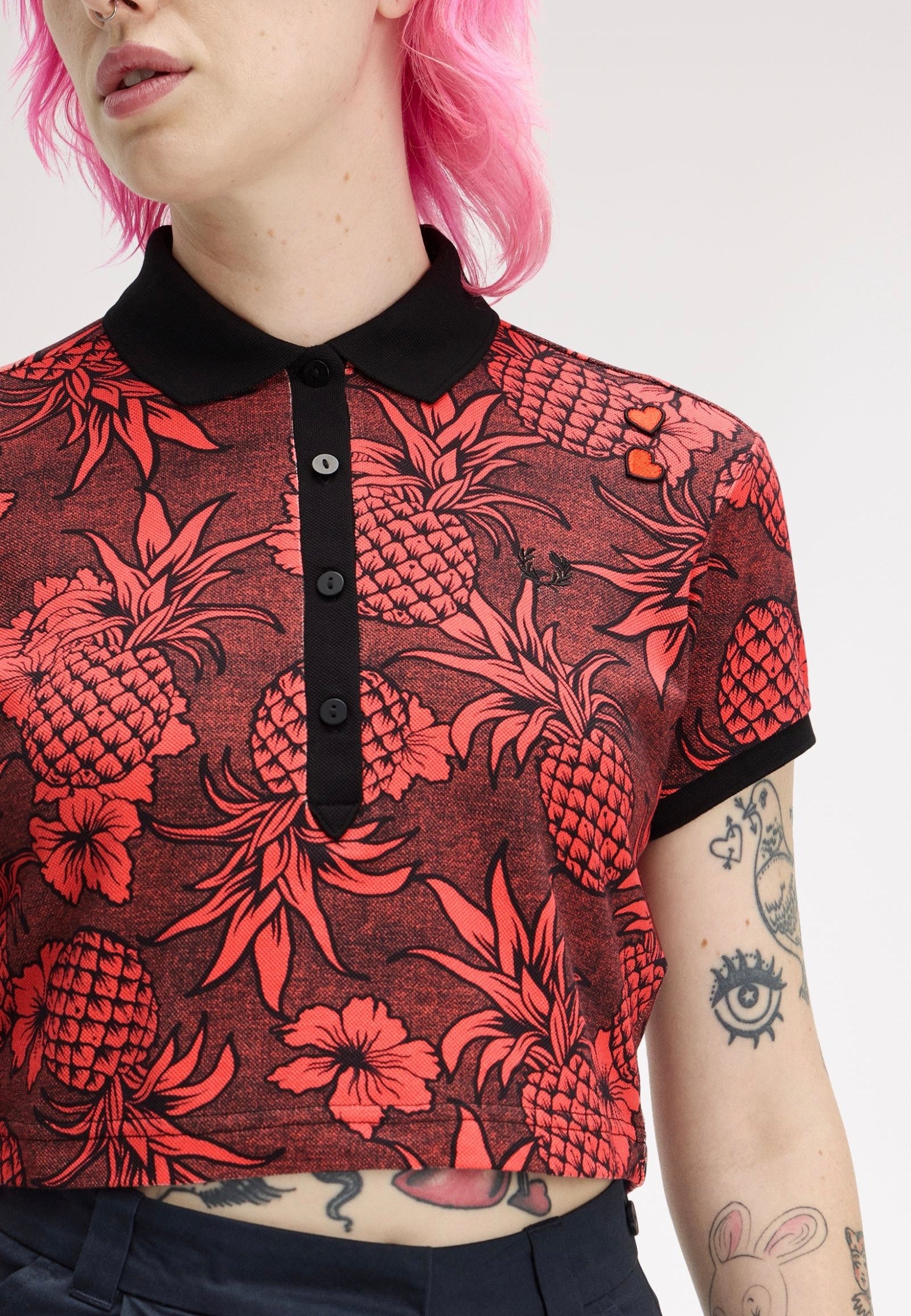 Fred Perry x Amy Winehouse - Printed Strawberry Cream - Polo | Women-Image