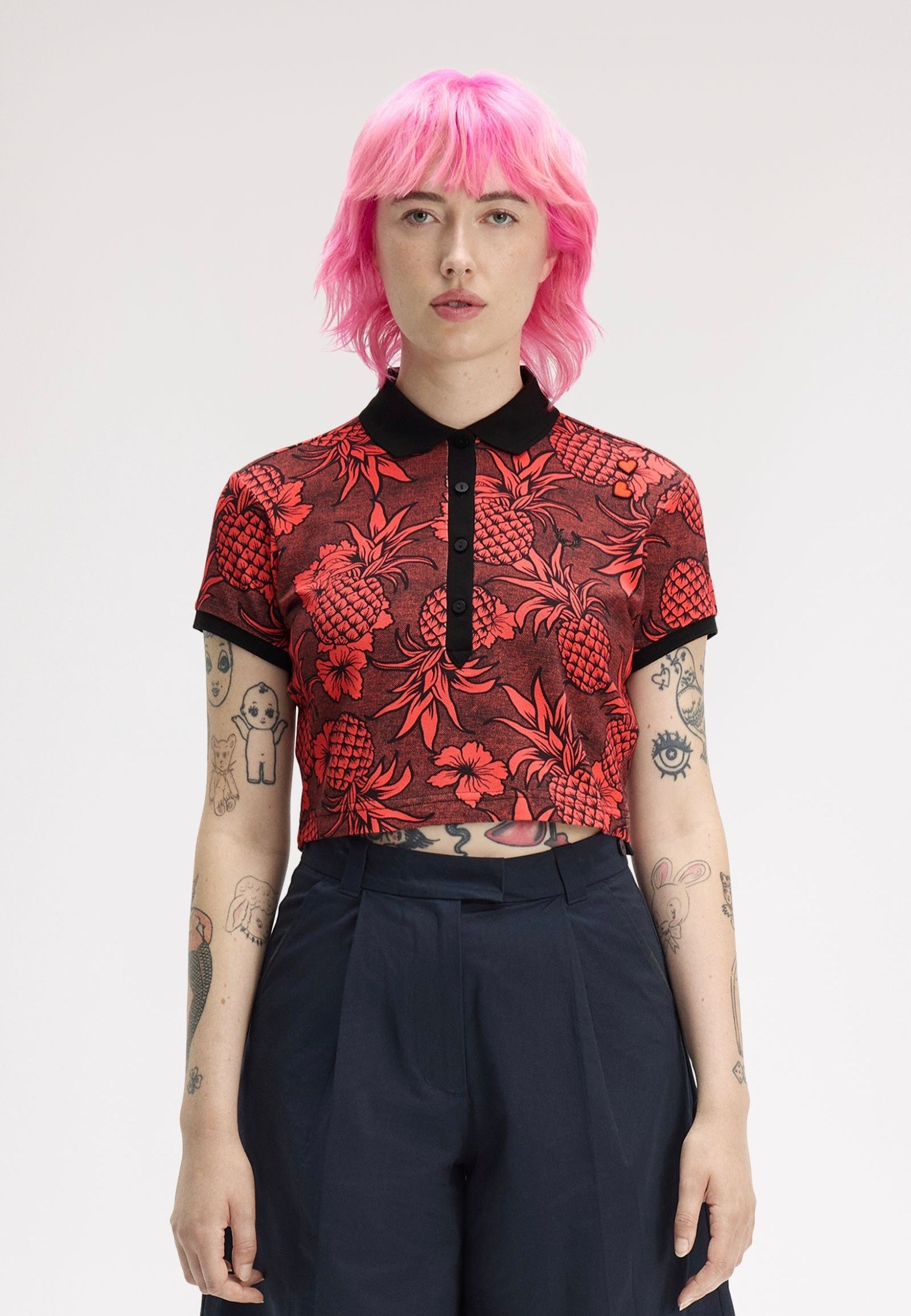 Fred Perry x Amy Winehouse - Printed Strawberry Cream - Polo | Women-Image