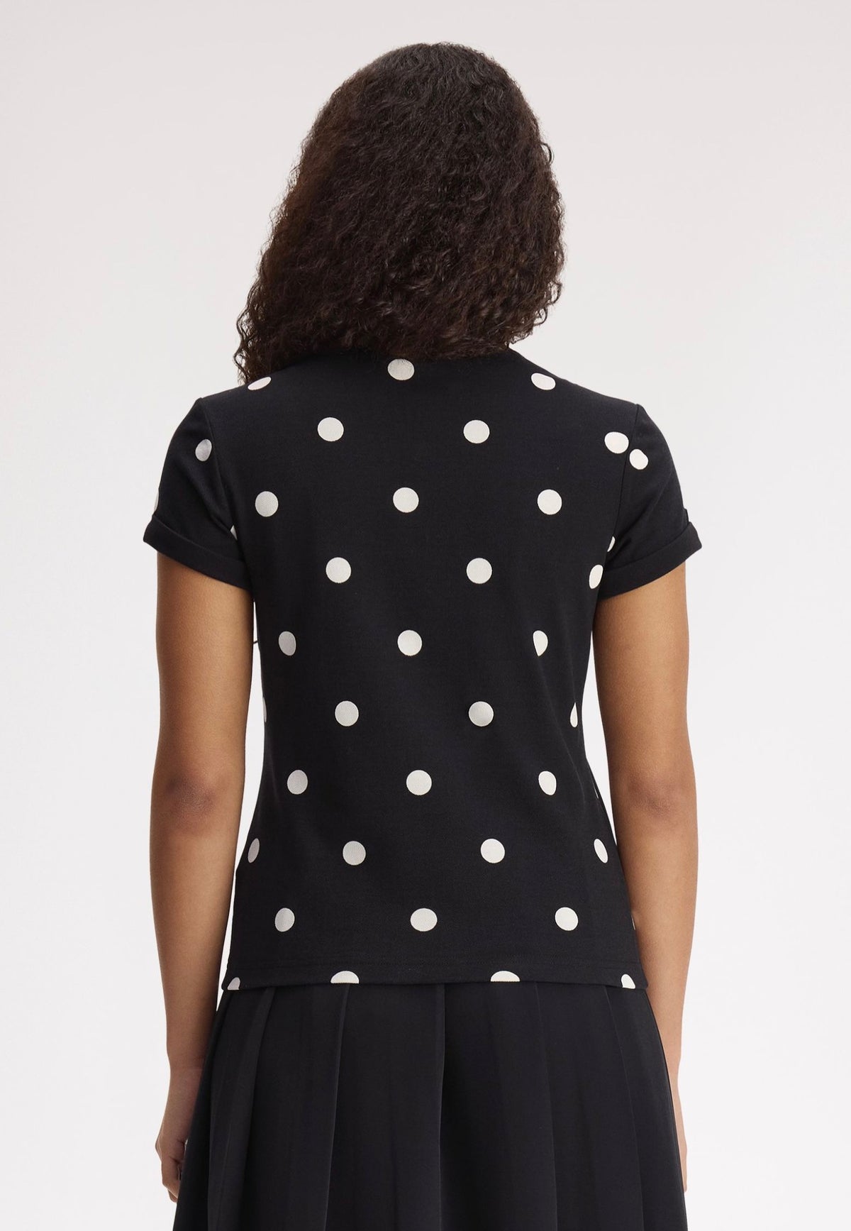 Fred Perry x Amy Winehouse Polka Dot Black Polo | Women-Image