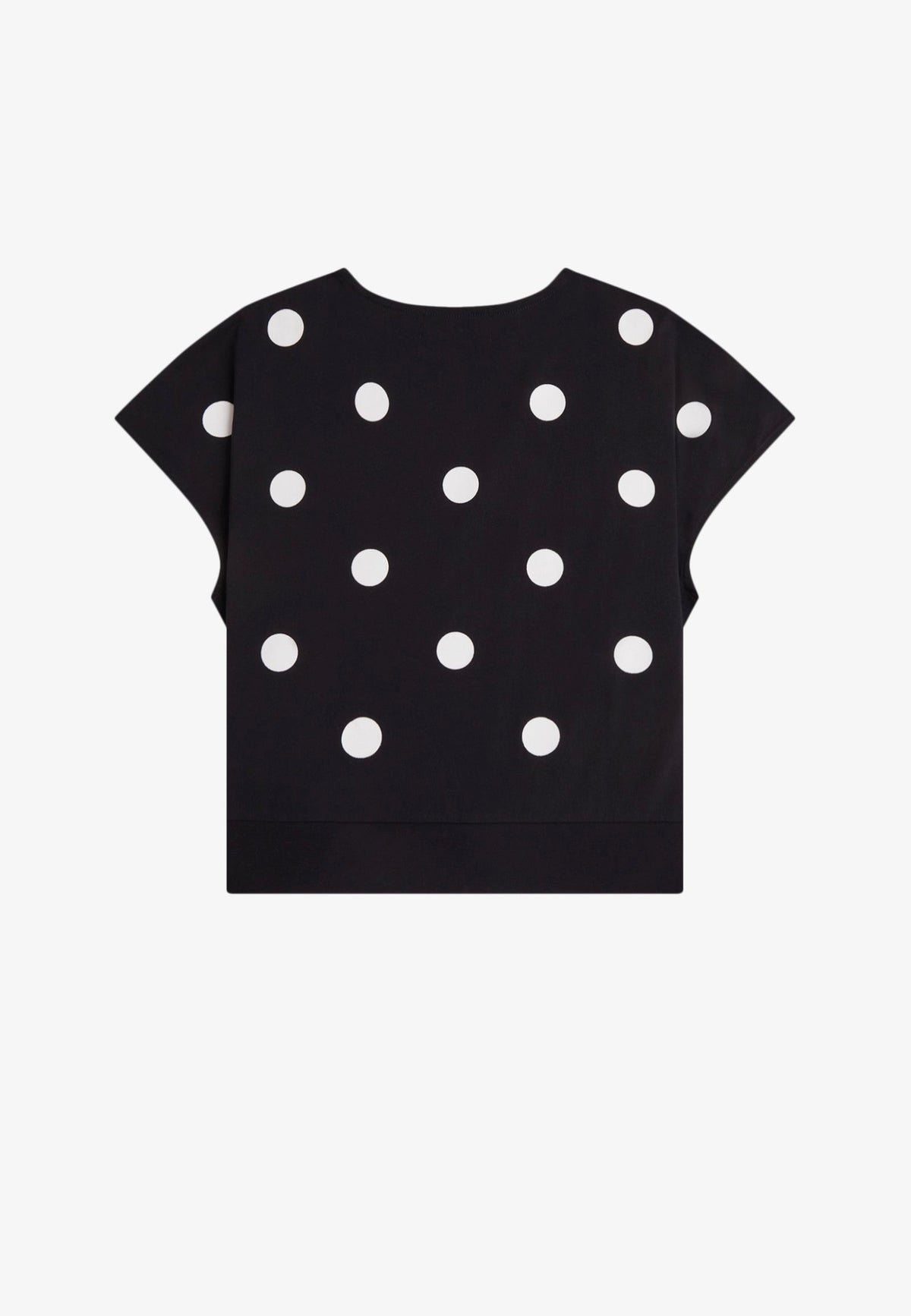 Fred Perry x Amy Winehouse Flocked Polka Dot Black Top | Women-Image