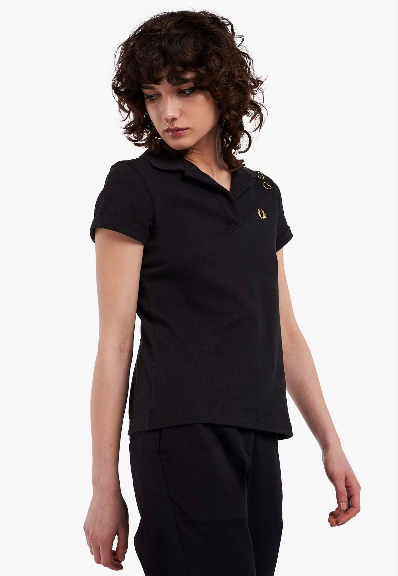 Fred Perry x Amy Winehouse - Open Collar Pique Black - Polo | Women-Image