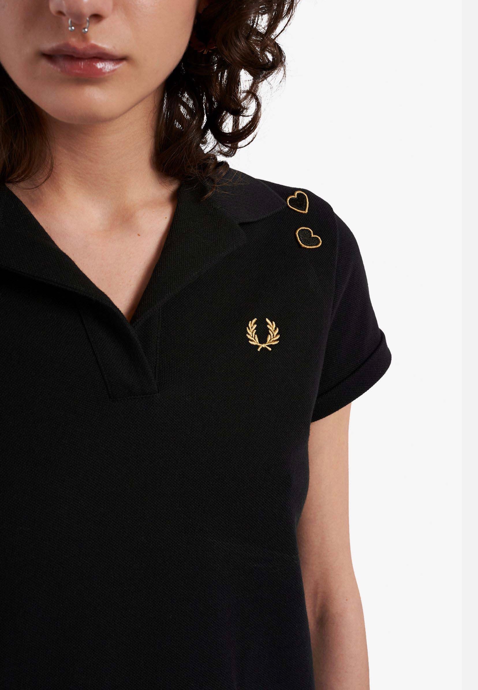 Fred Perry x Amy Winehouse - Open Collar Pique Black - Polo | Women-Image
