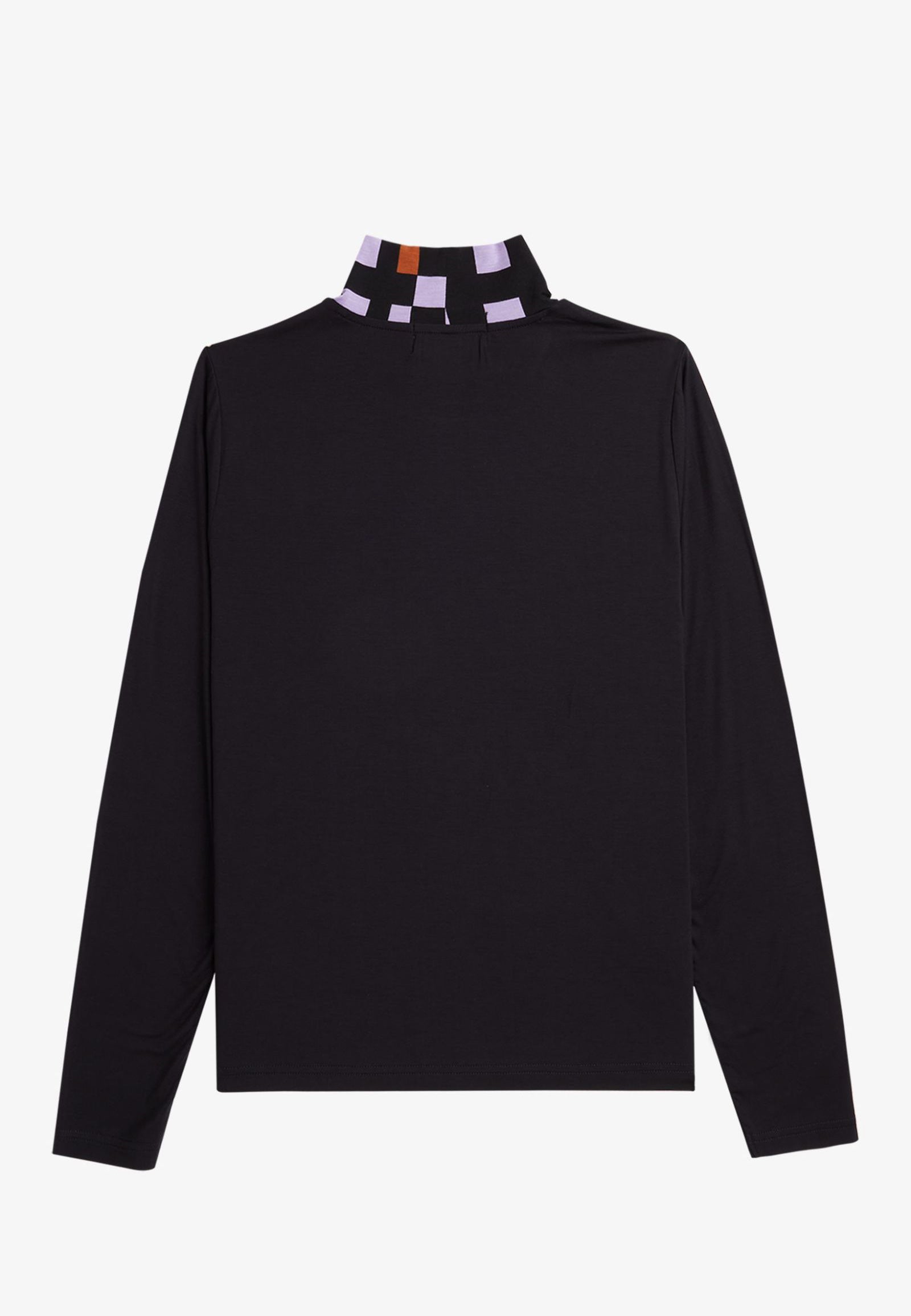 Fred Perry x Amy Winehouse - Printed Trim High Neck Black - Longsleeve | Women-Image