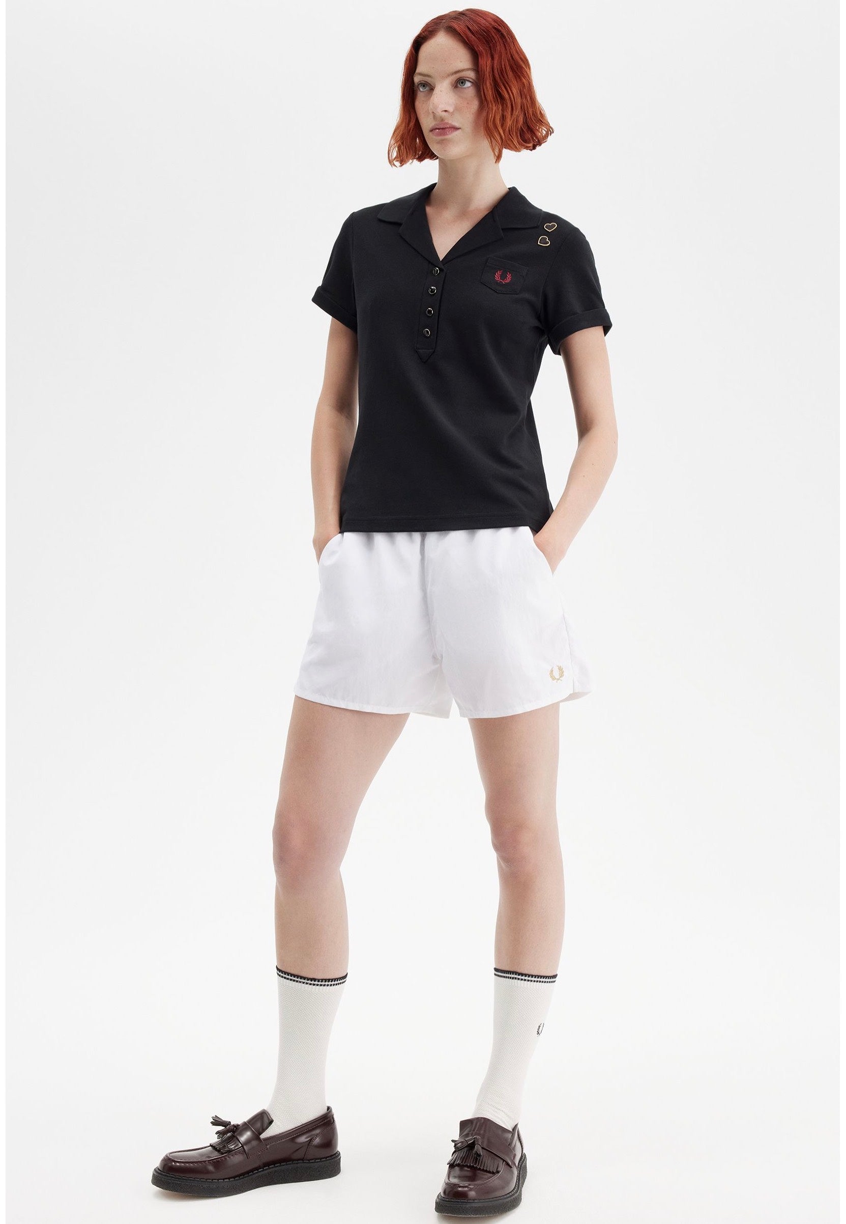 Fred Perry x Amy Winehouse - Pocket Detail Black - Polo | Women-Image