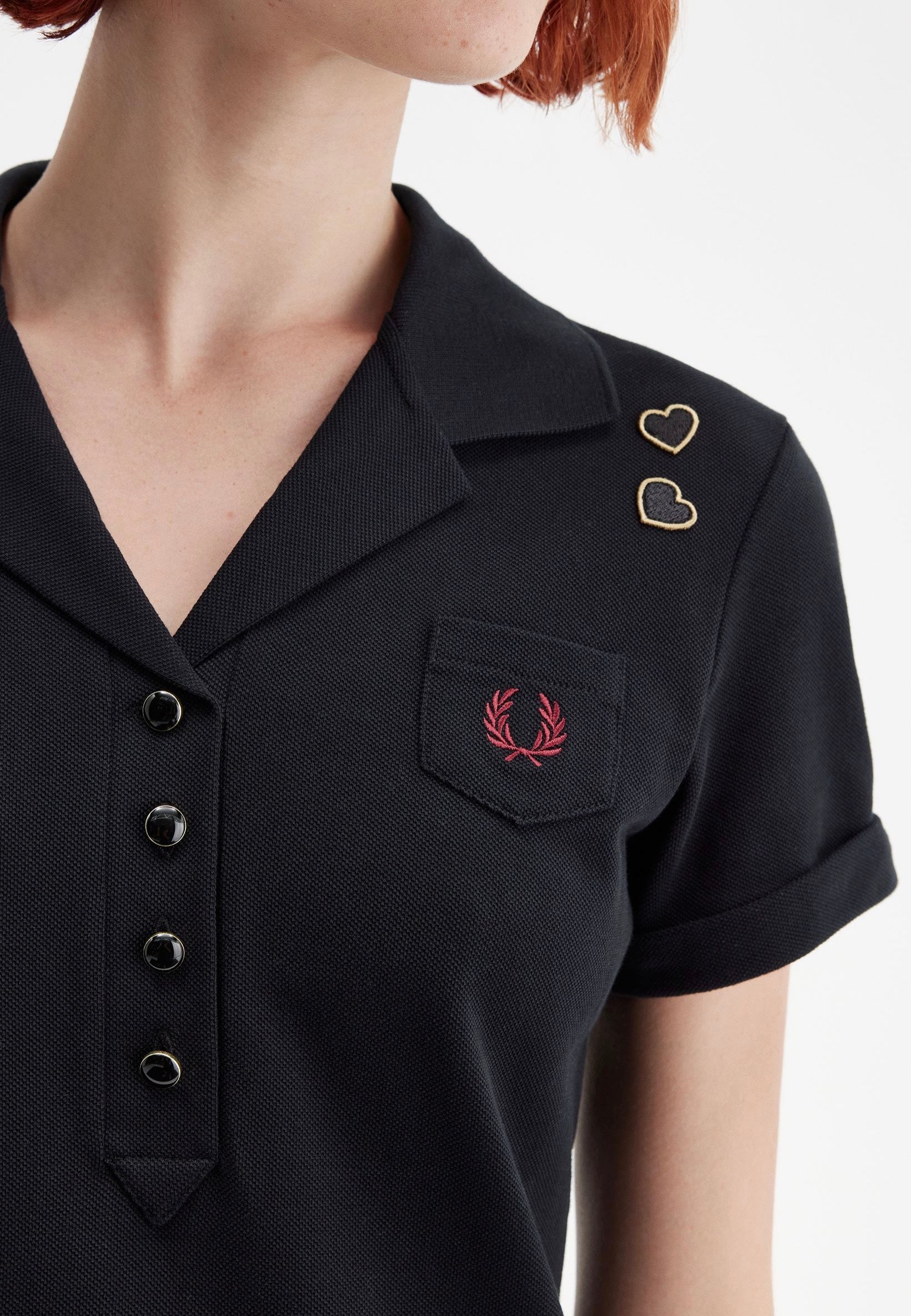 Fred Perry x Amy Winehouse - Pocket Detail Black - Polo | Women-Image