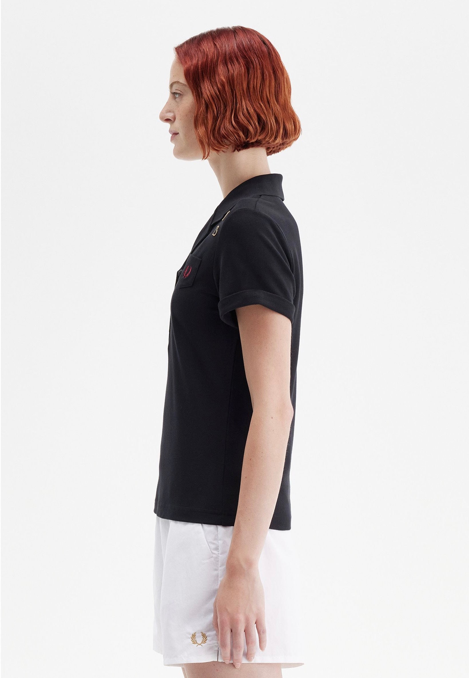 Fred Perry x Amy Winehouse - Pocket Detail Black - Polo | Women-Image