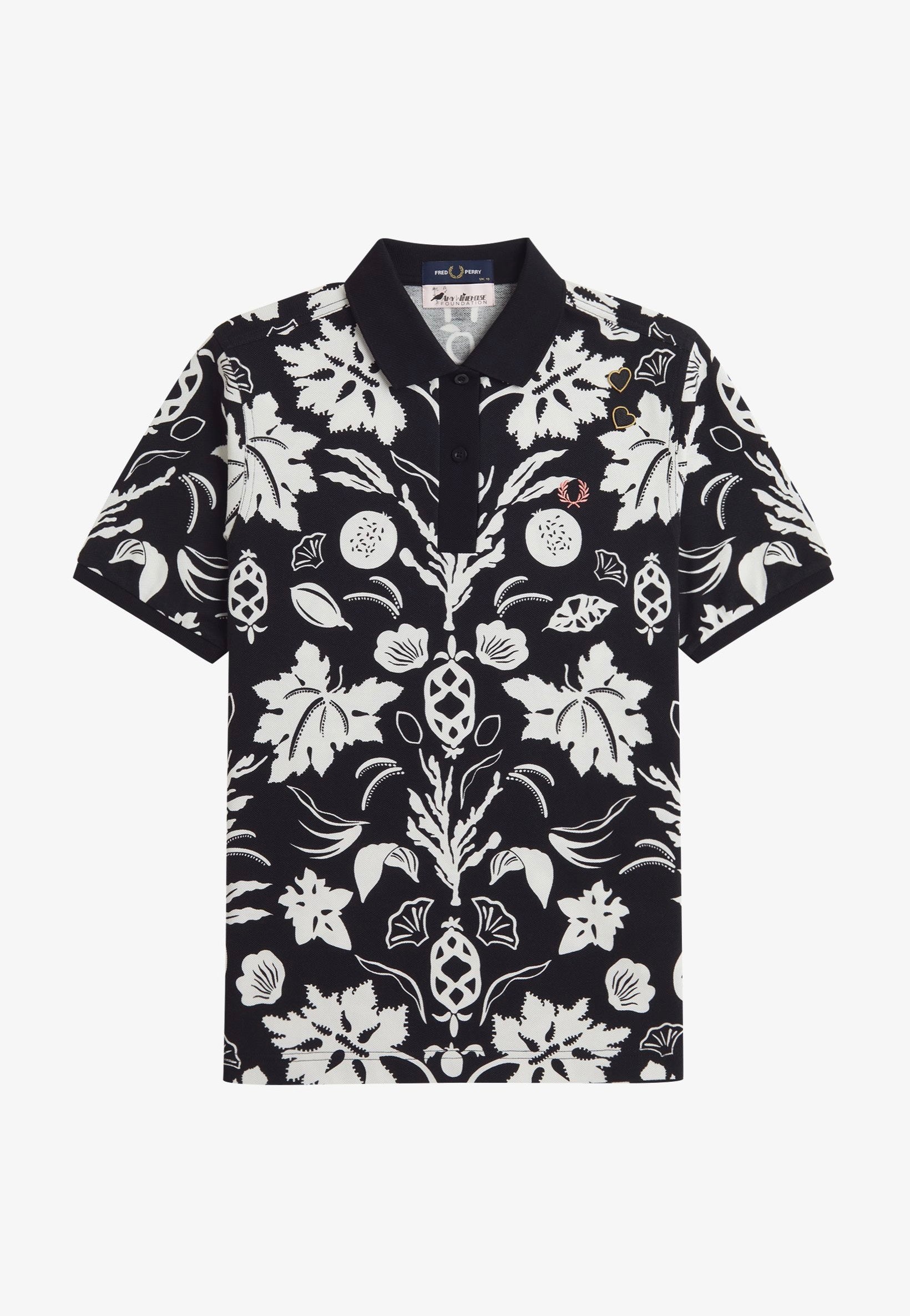 Fred Perry x Amy Winehouse - Printed Fred Perry Black - Polo | Women-Image