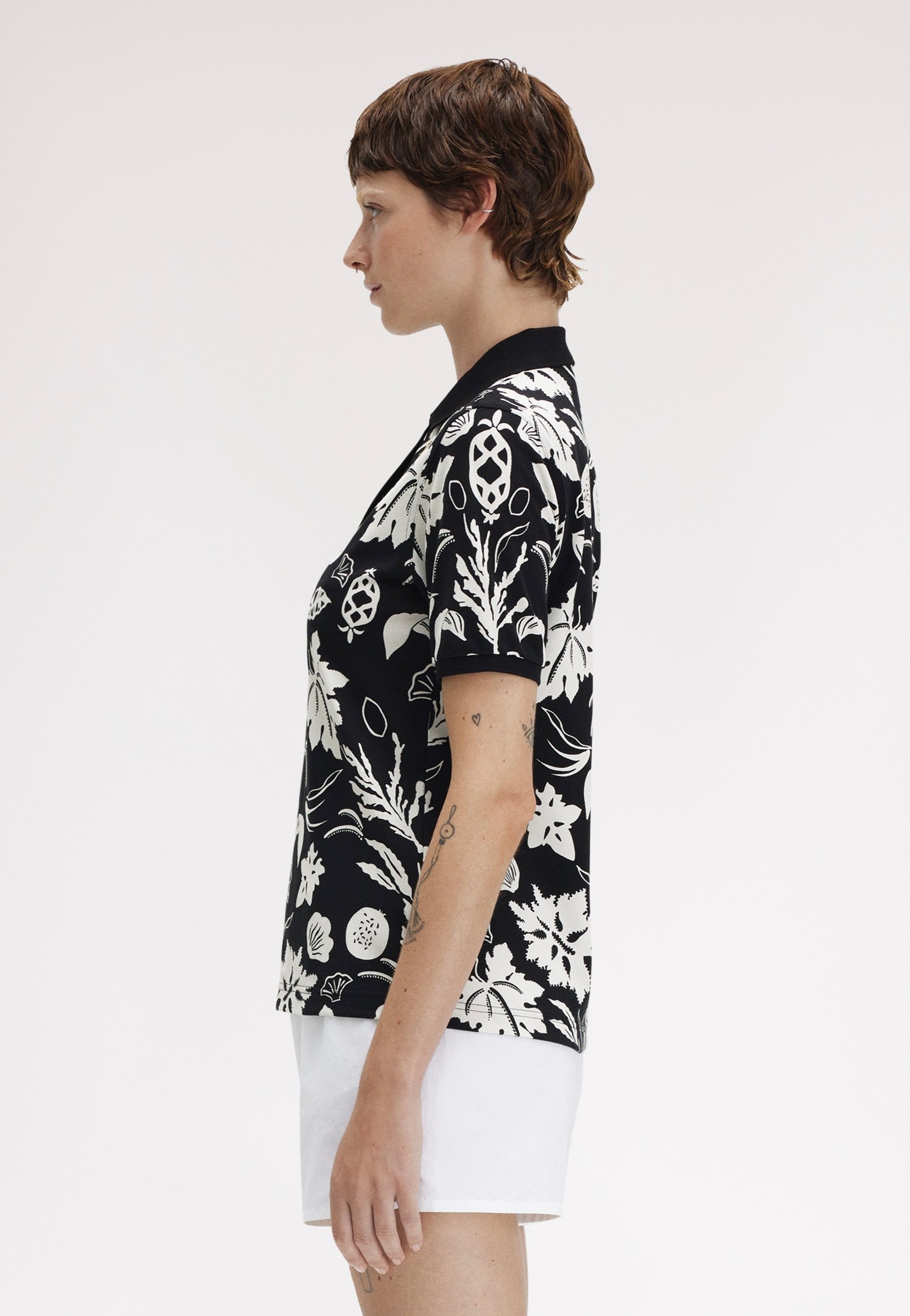 Fred Perry x Amy Winehouse - Printed Fred Perry Black - Polo | Women-Image