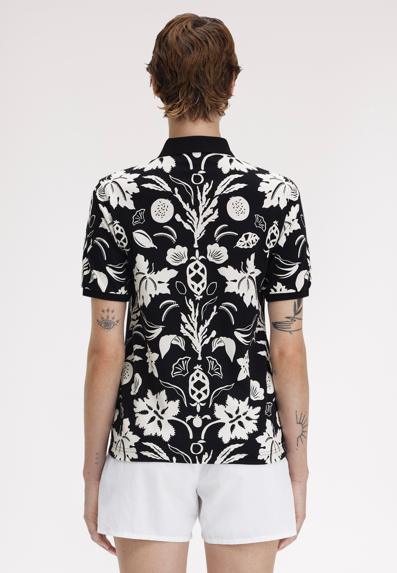 Fred Perry x Amy Winehouse - Printed Fred Perry Black - Polo | Women-Image