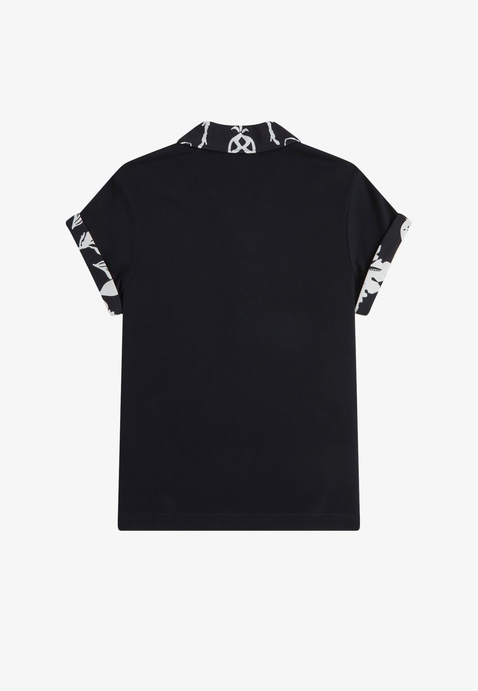 Fred Perry x Amy Winehouse - Printed Trim Black - Polo | Women-Image