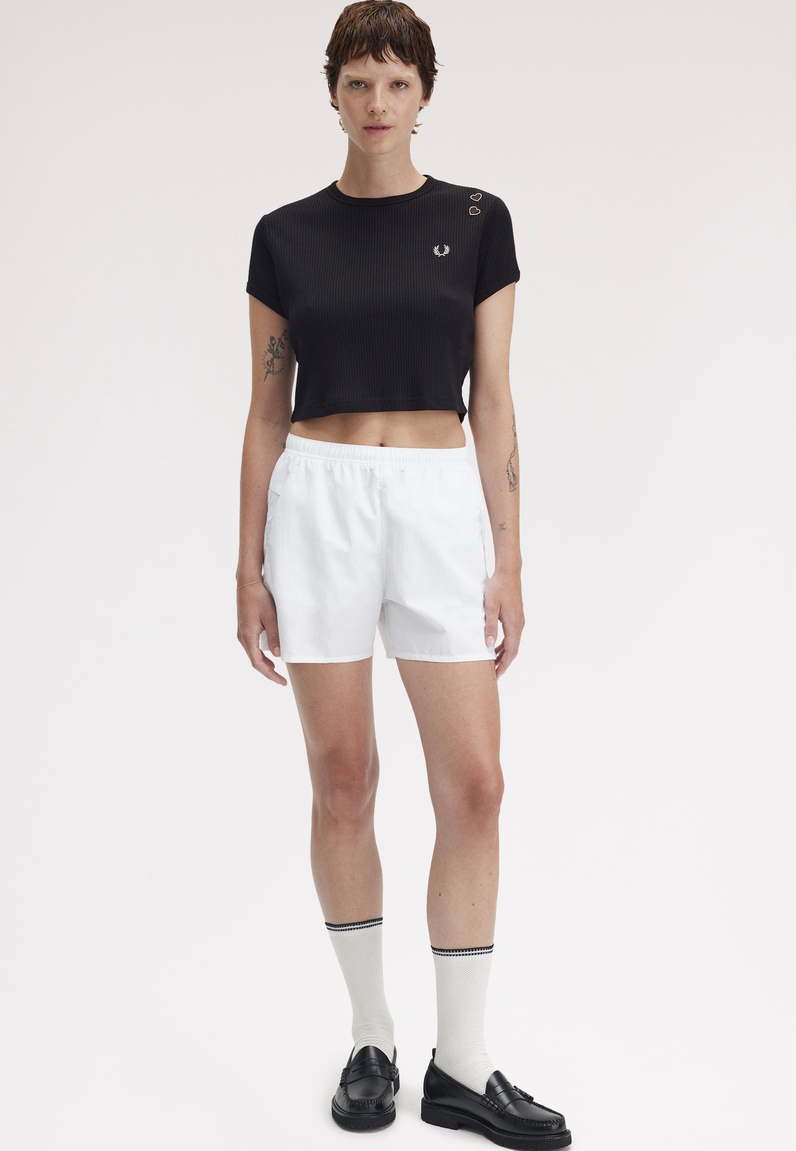 Fred Perry x Amy Winehouse - Ribbed Black - T-Shirt | Women-Image