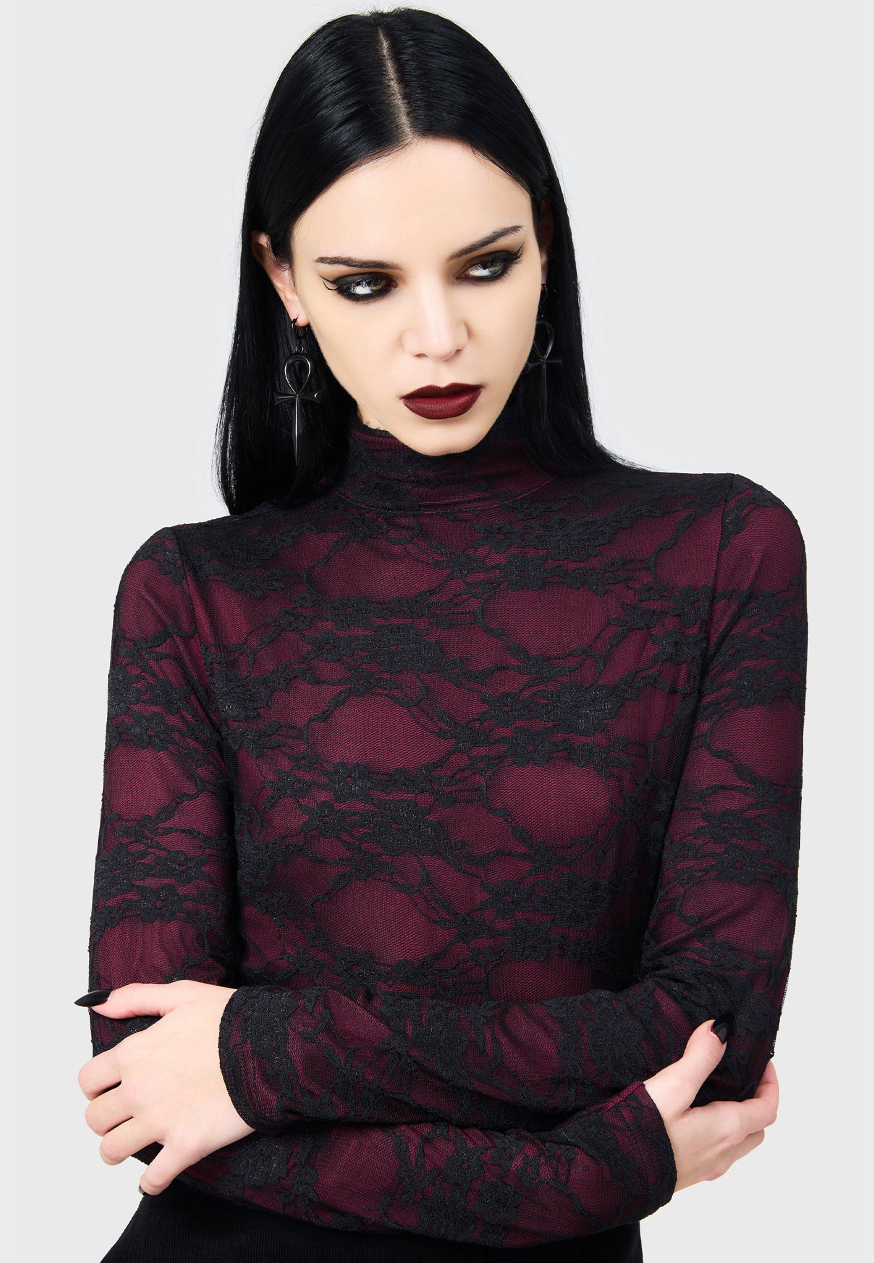 Killstar - Shadowfang Black/Red - Top | Women-Image