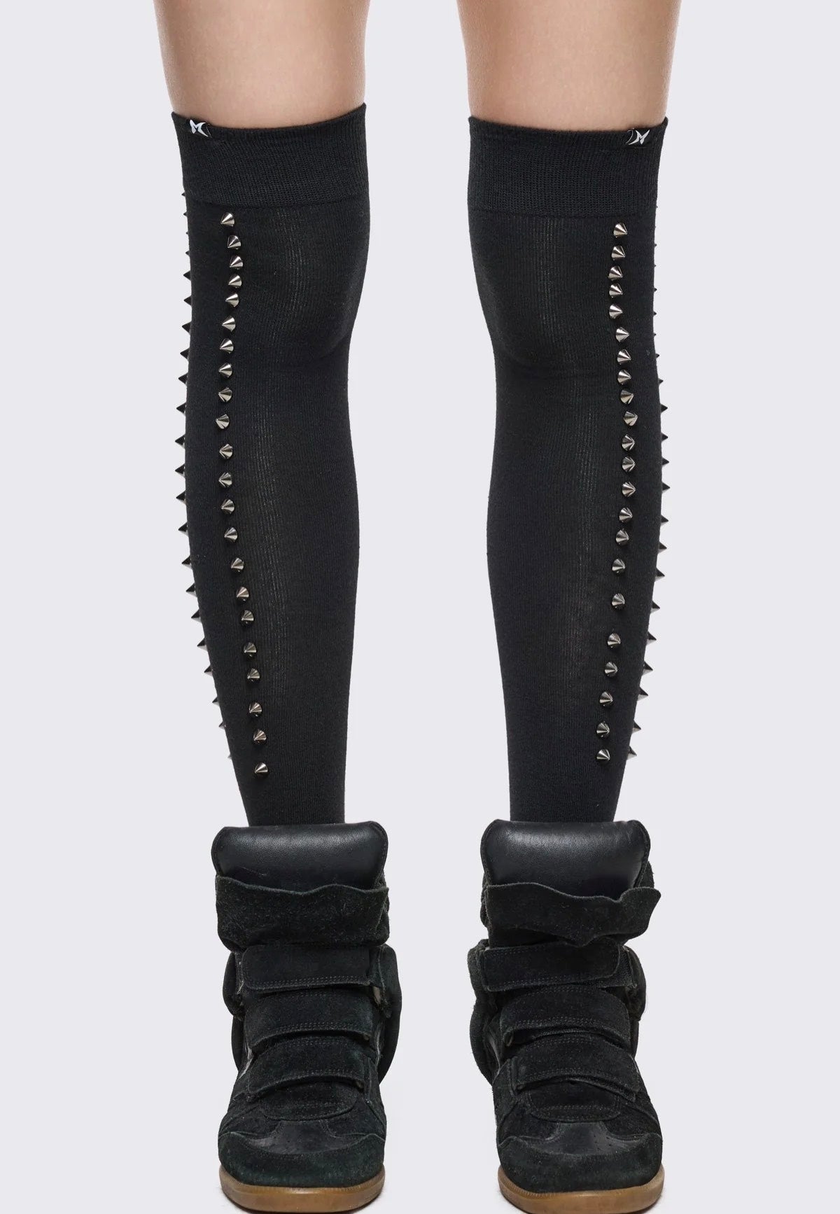 Minga London - Sharp Thigh Highs Black - Socks | Neutral-Image