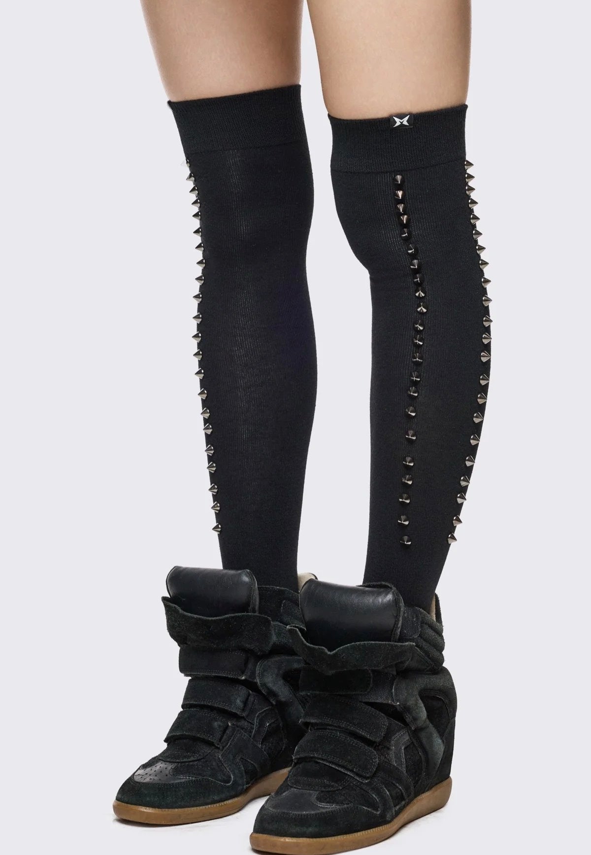 Minga London - Sharp Thigh Highs Black - Socks | Neutral-Image