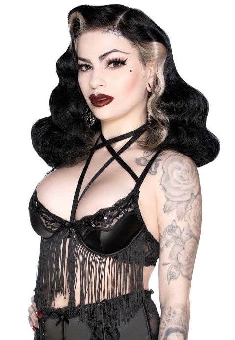 Killstar - She’s Poison Fringe Black - Bras | Women-Image