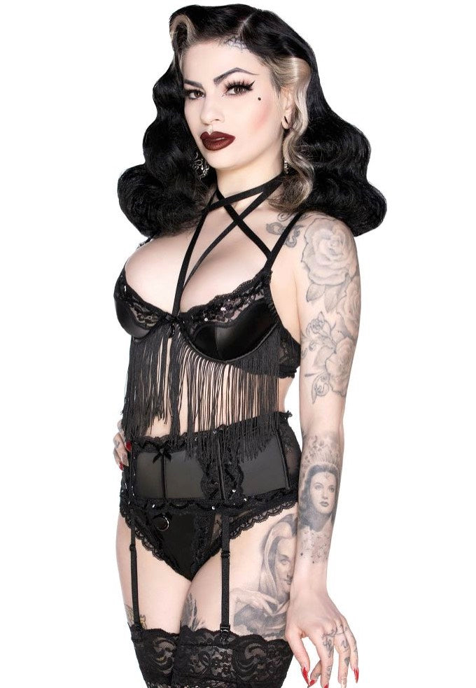 Killstar - She’s Poison Fringe Black - Bras | Women-Image