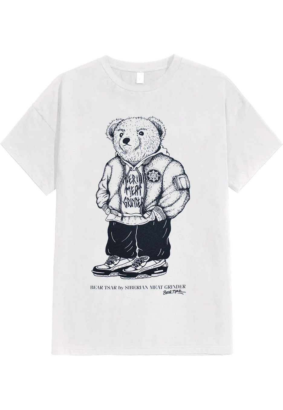 Siberian Meat Grinder - Polo Bear White - T-Shirt | Neutral-Image