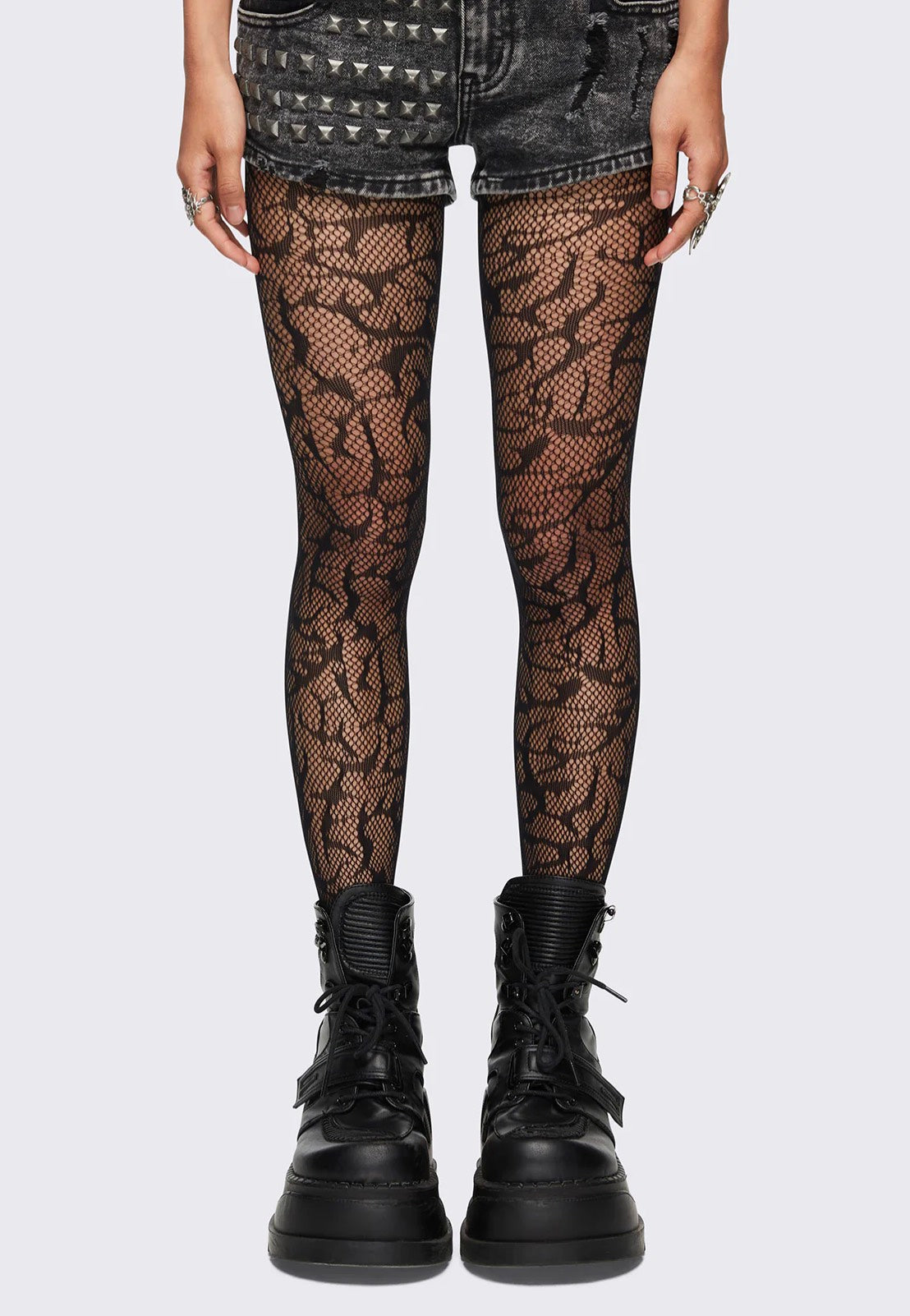Minga London - Sigilism Fishnet Black - Tights | Women-Image