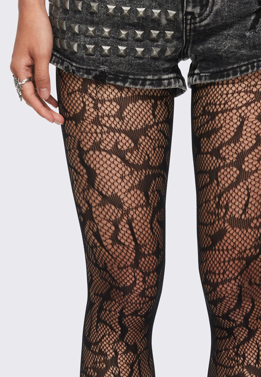 Minga London - Sigilism Fishnet Black - Tights | Women-Image