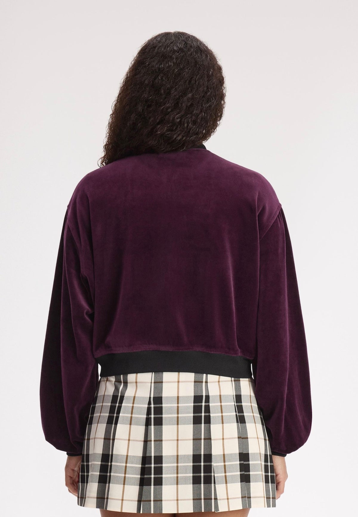 Fred Perry x Amy Winehouse Velour Track Plum Jas | Women-Image