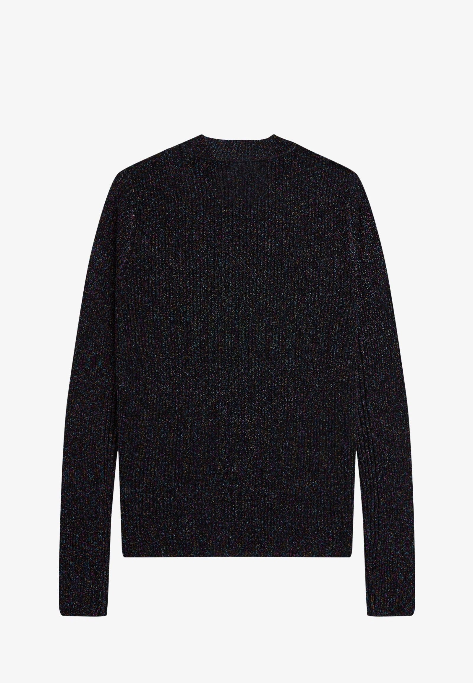 Fred Perry x Amy Winehouse - Open-Knit Metallic Ribbed Black - Top | Women-Image