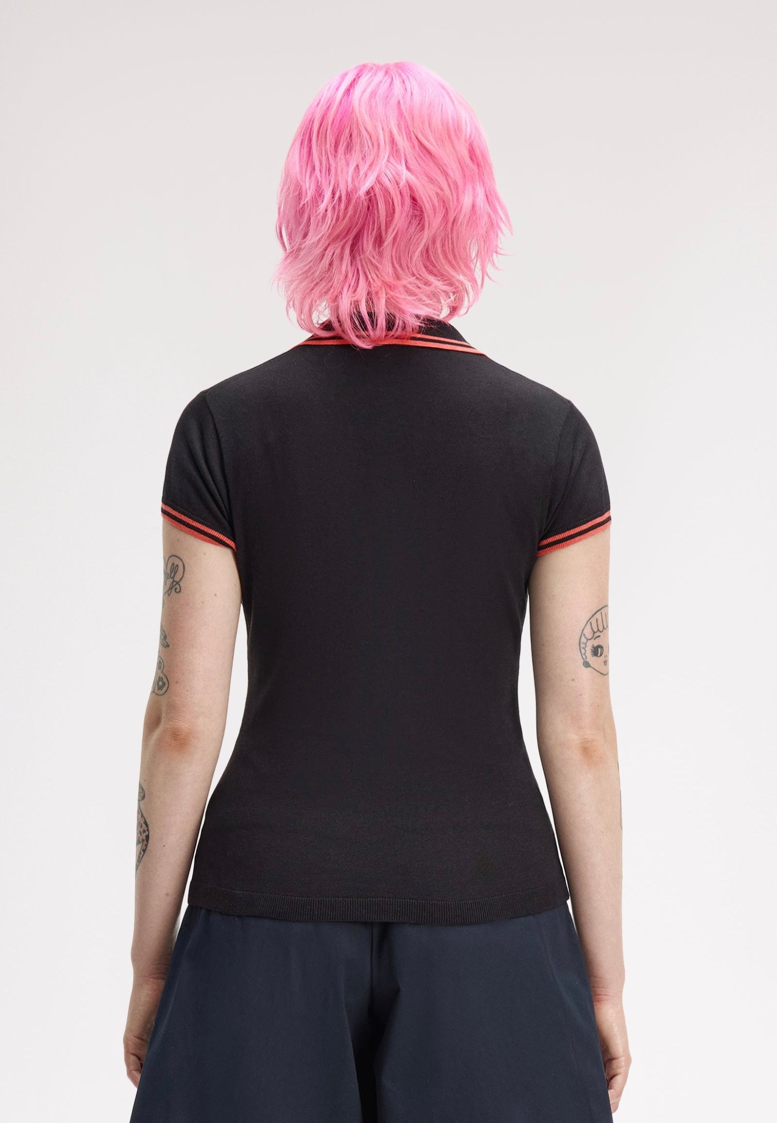 Fred Perry x Amy Winehouse - Pocket Detail Knitted Black - Polo | Women-Image