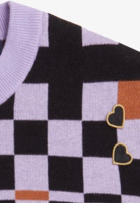 Fred Perry x Amy Winehouse - Jacquard Knitted Ultra Violet - Top | Women-Image