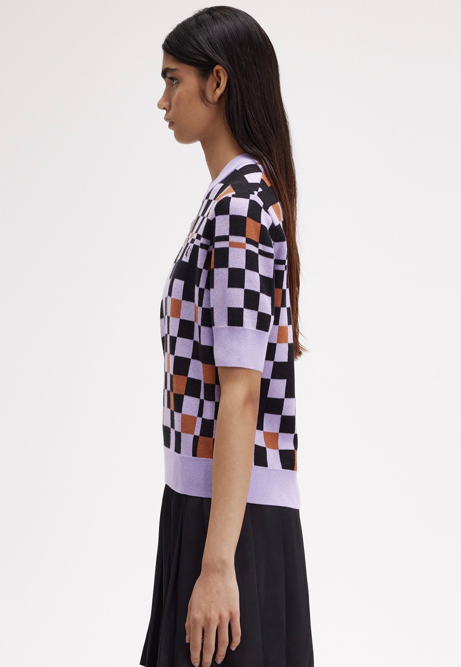 Fred Perry x Amy Winehouse - Jacquard Knitted Ultra Violet - Top | Women-Image