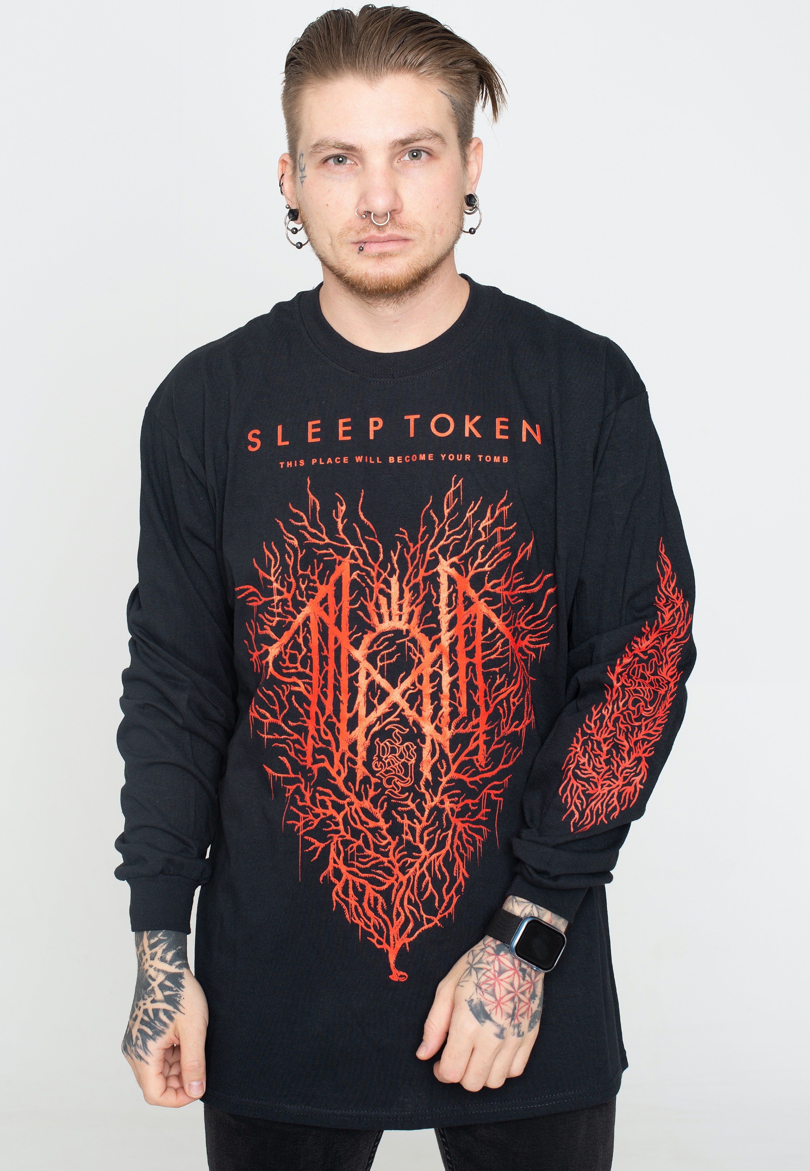 Sleep Token - Red Coral Heart - Longsleeve | Men-Image