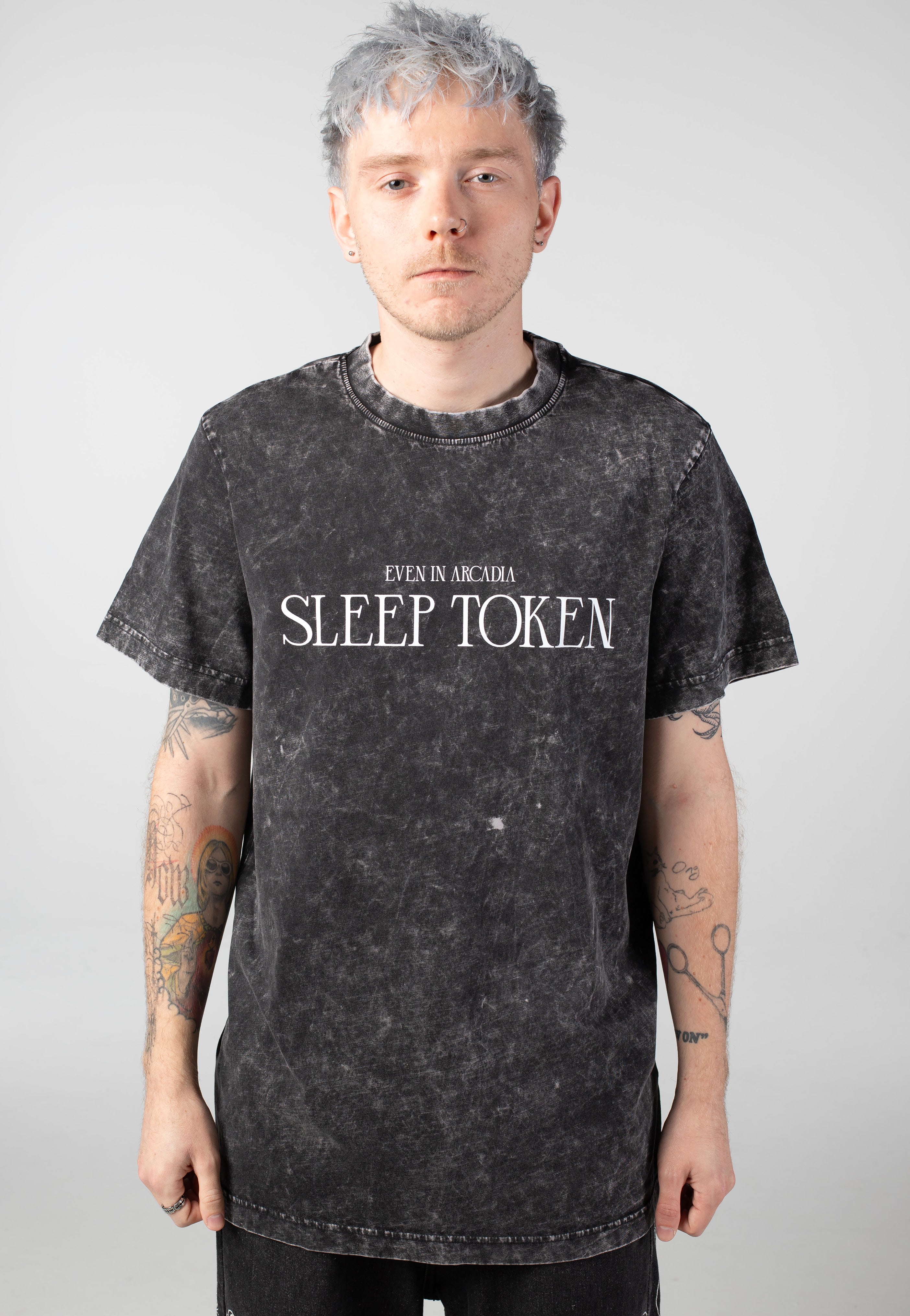 Sleep Token - Simple Floral Cover Acid Washed - T-Shirt | Men-Image