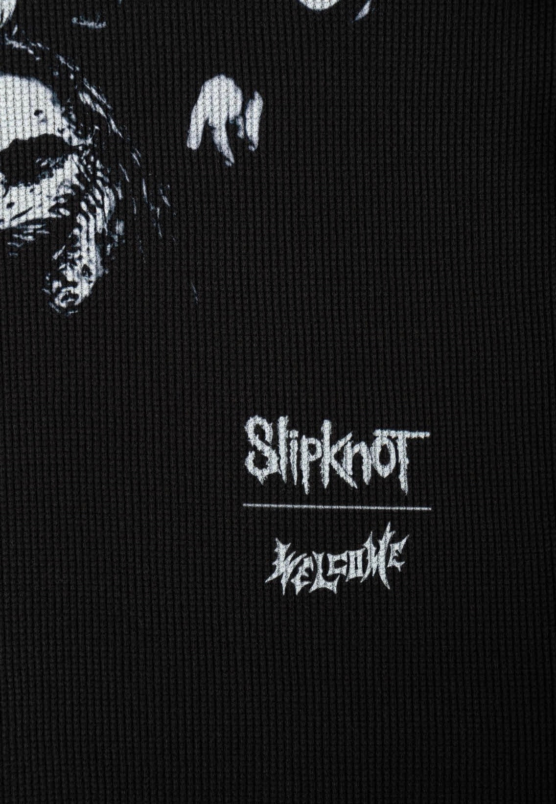 Welcome x Slipknot - Mask Contrast Stitch Thermal Black/White - Sweater | Men-Image