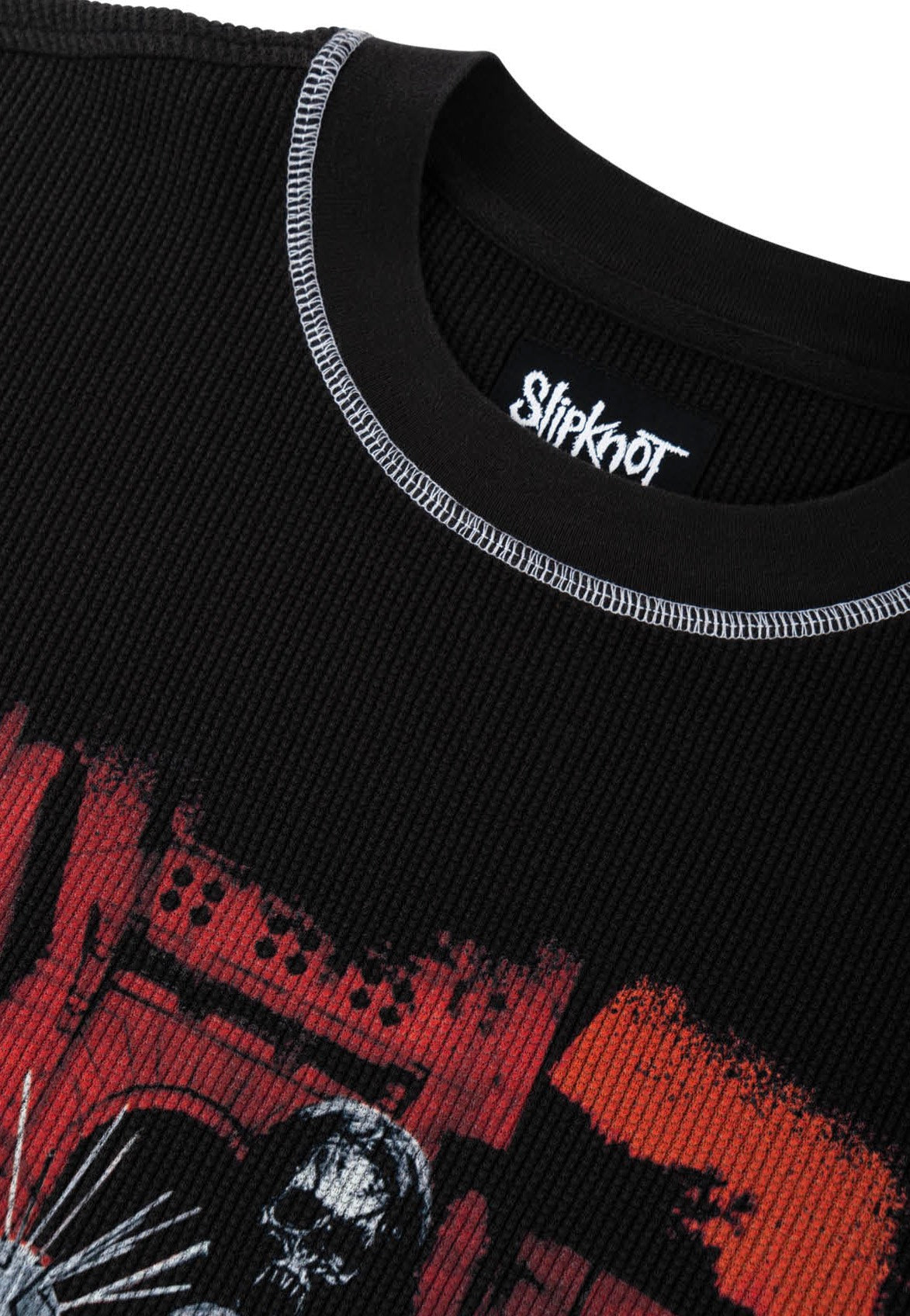 Welcome x Slipknot - Mask Contrast Stitch Thermal Black/White - Sweater | Men-Image
