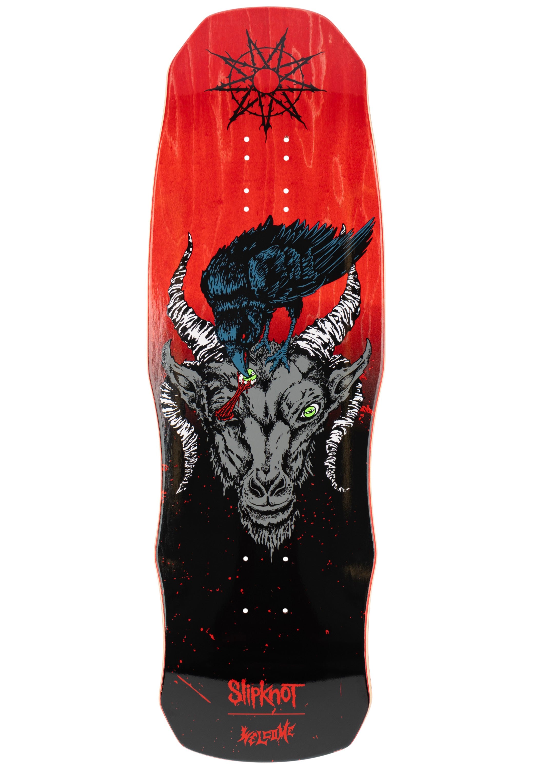 Welcome x Slipknot - Spit it Out on Dark Lord 9.75" Black/Red Stain  - Skate Deck | Neutral-Image
