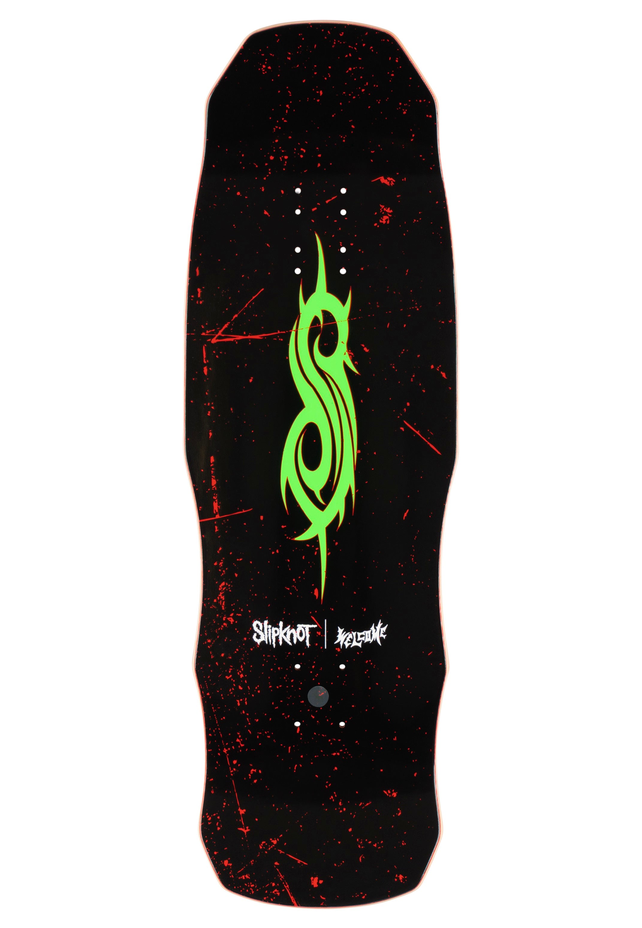 Welcome x Slipknot - Spit it Out on Dark Lord 9.75" Black/Red Stain  - Skate Deck | Neutral-Image