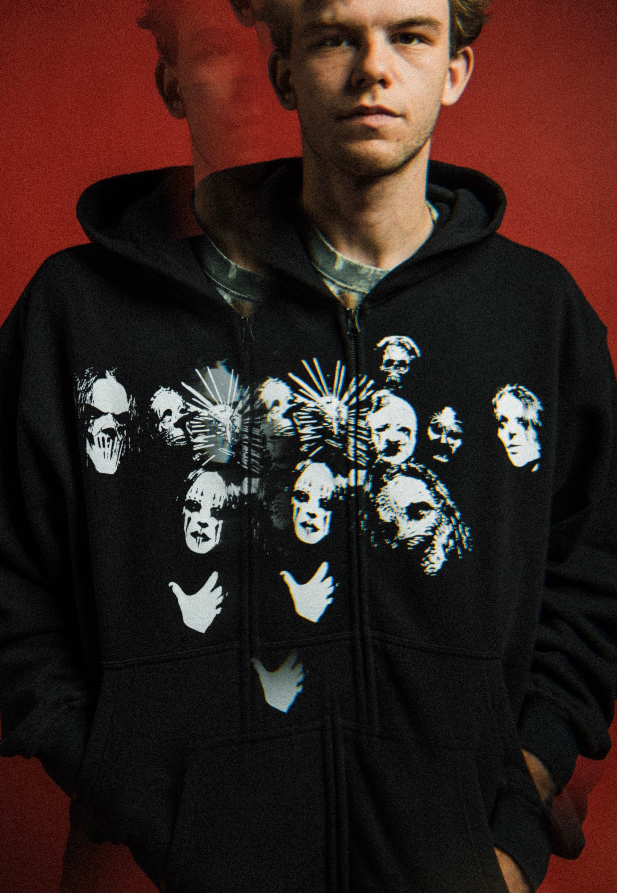 Welcome x Slipknot - Nonagram Printed Black - Zipper | Men-Image