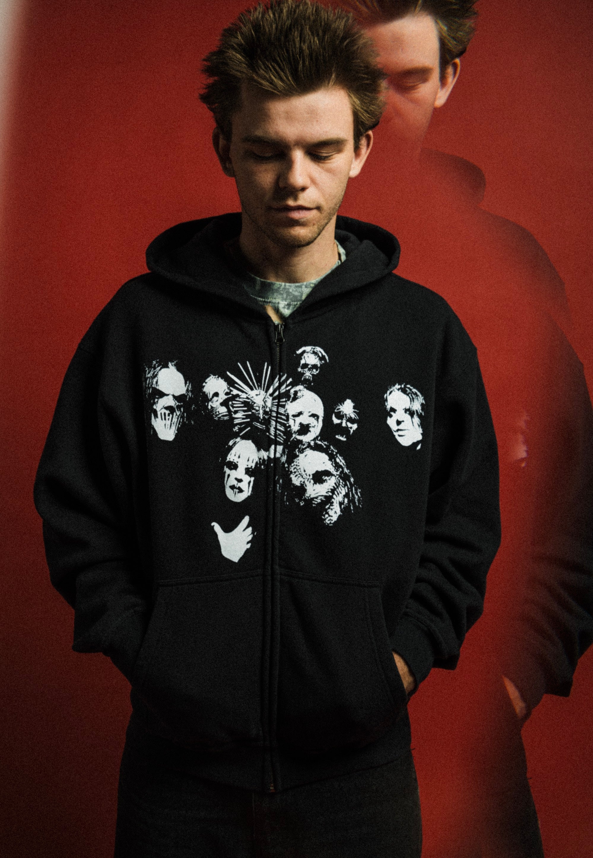 Welcome x Slipknot - Nonagram Printed Black - Zipper | Men-Image